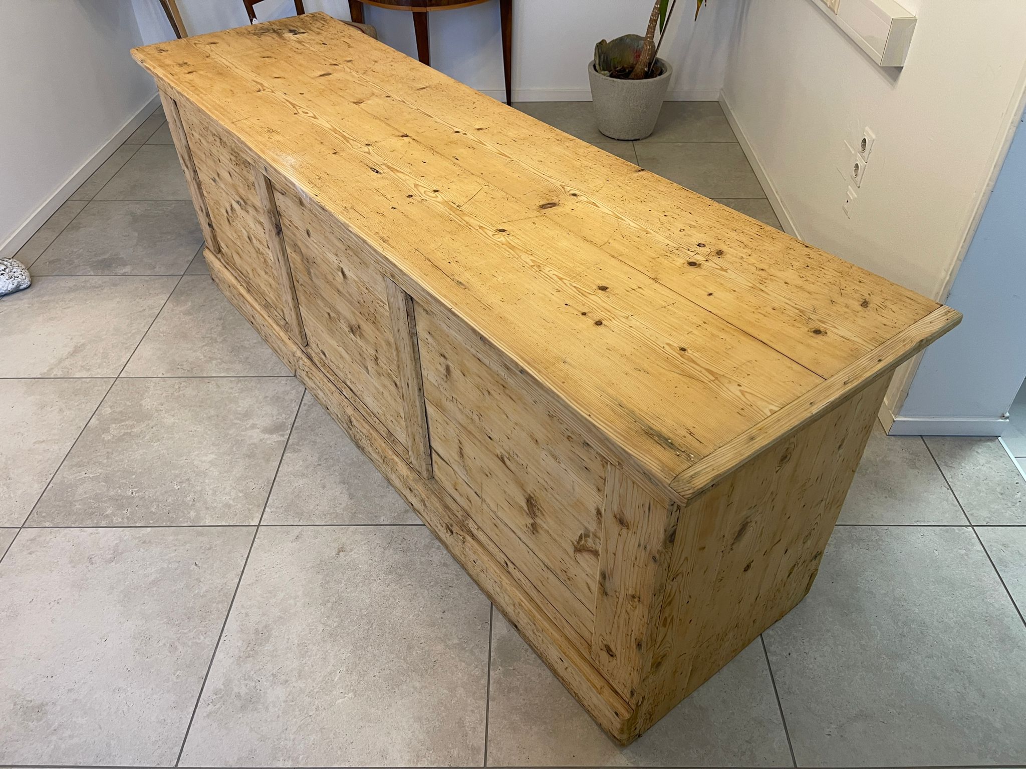 Urige bäuerliche Bar Anrichte Altholz Vintage Verkaufstheke G1077