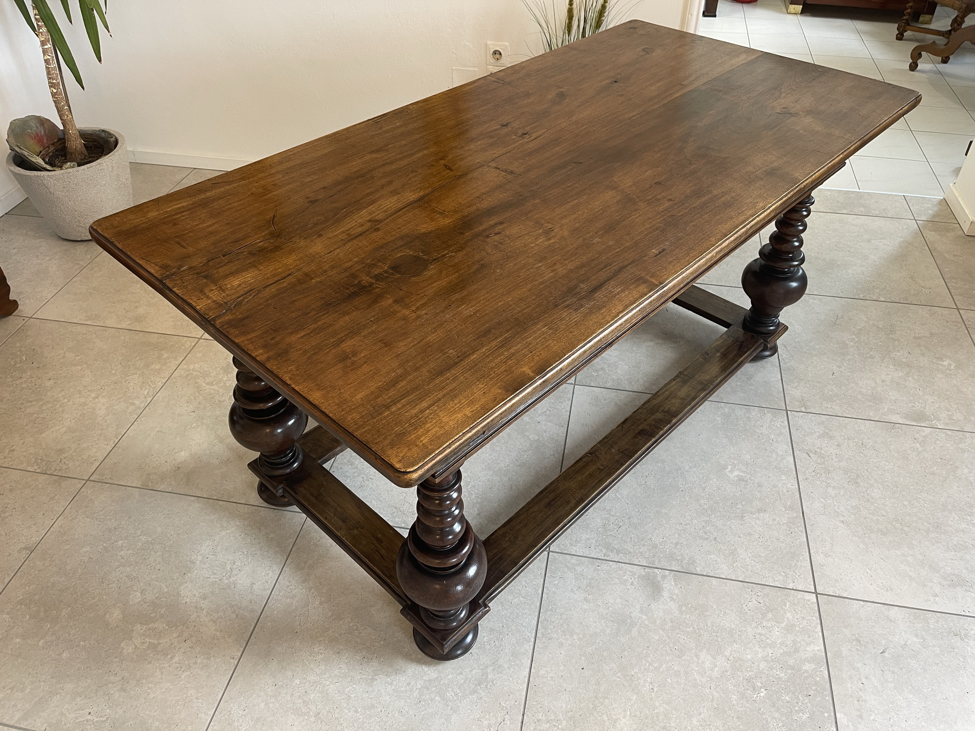 IMG_4630p6EPkxQ4o8Aol Traum Barock Tisch Antik Tafeltisch aus Ulmenholz - Original A4226