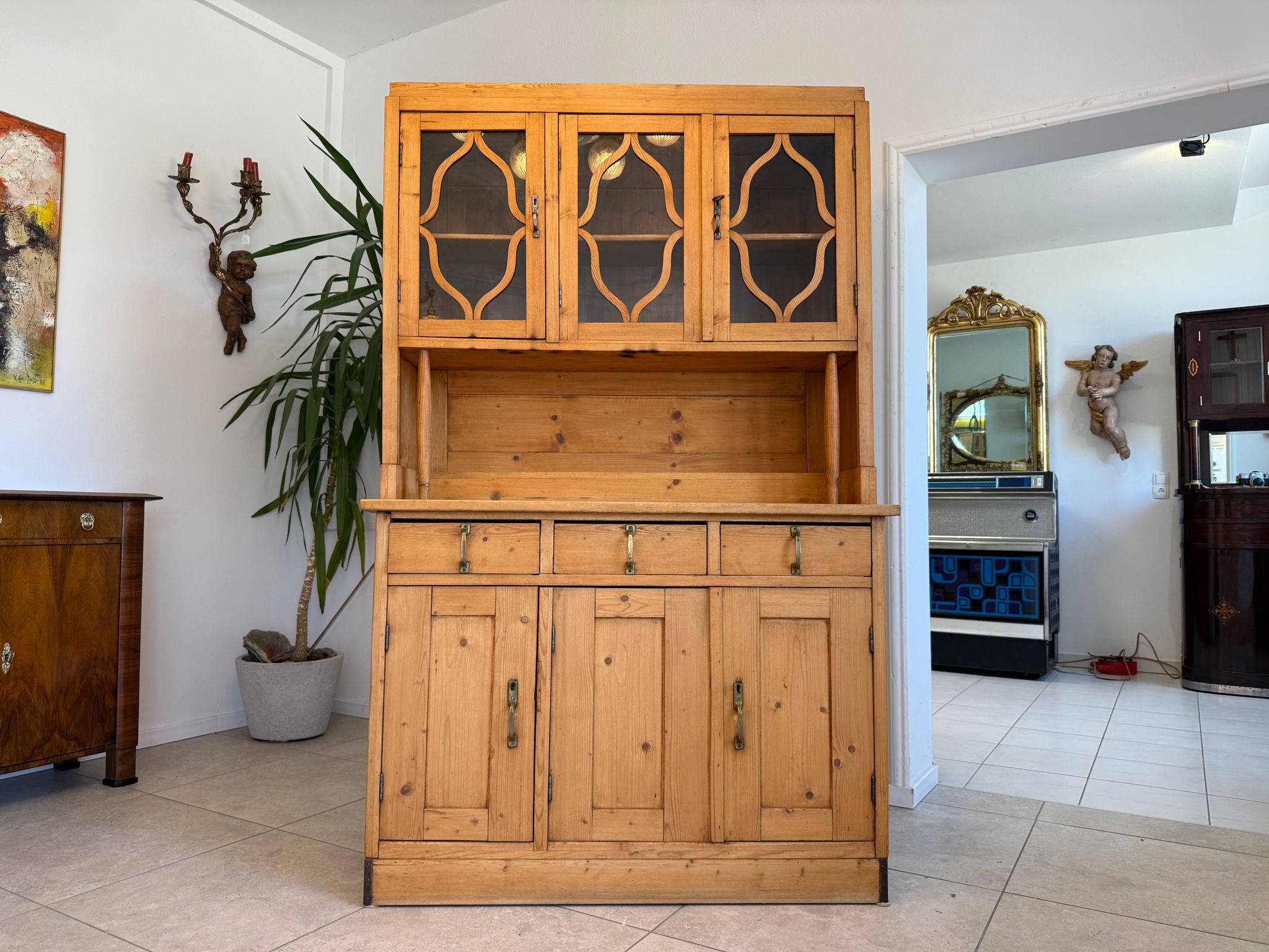Jugendstil Küchenbuffet Küchenschrank Küchenkredenz Original D2330