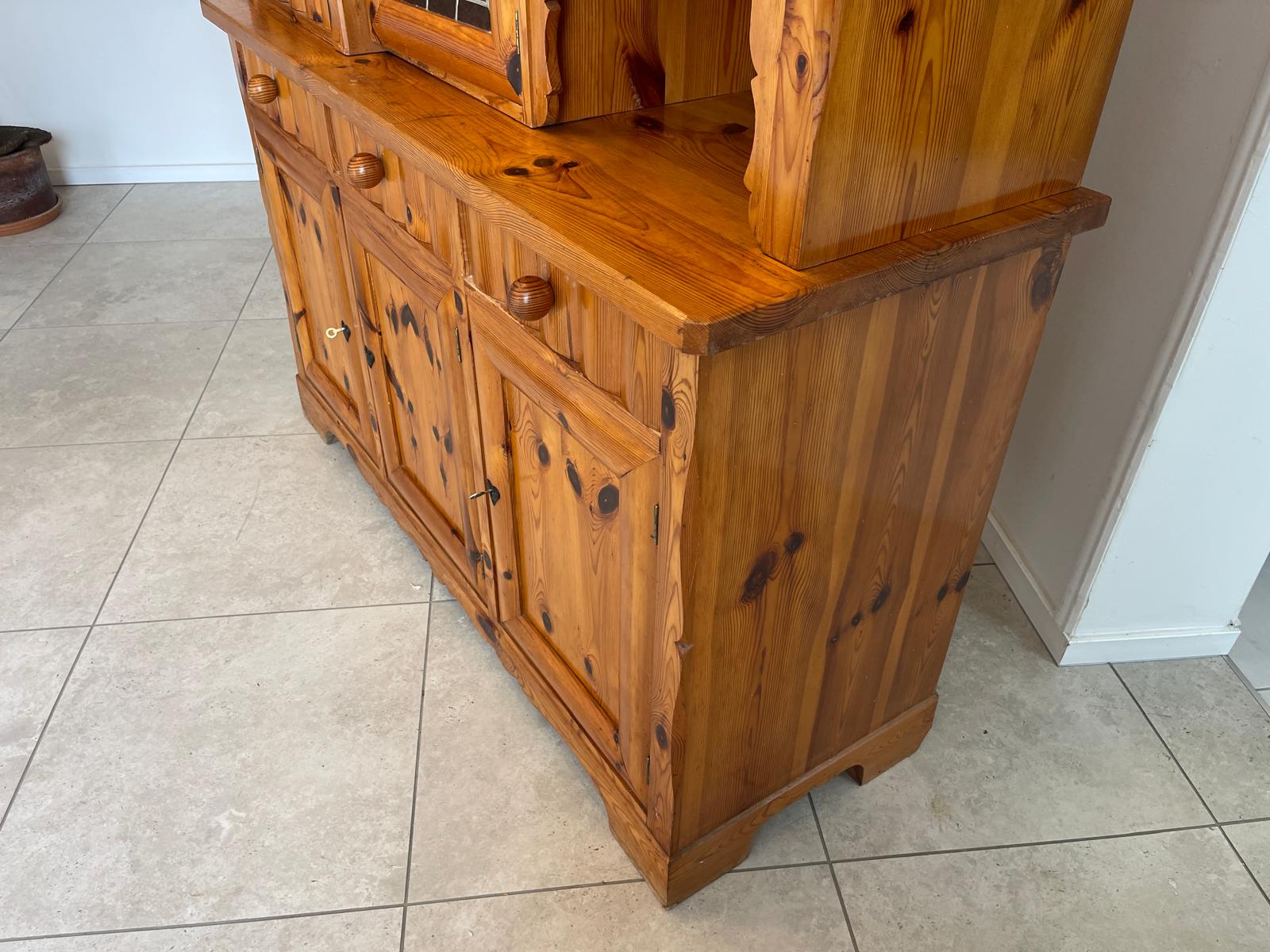 Zirbenholz Kredenz Butzenglas Küchenschrank G1173