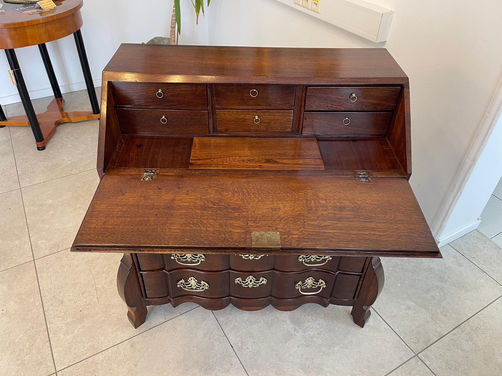 Originaler NEO Barock Sekretär Barschrank Standsekretär Antiquität G1190