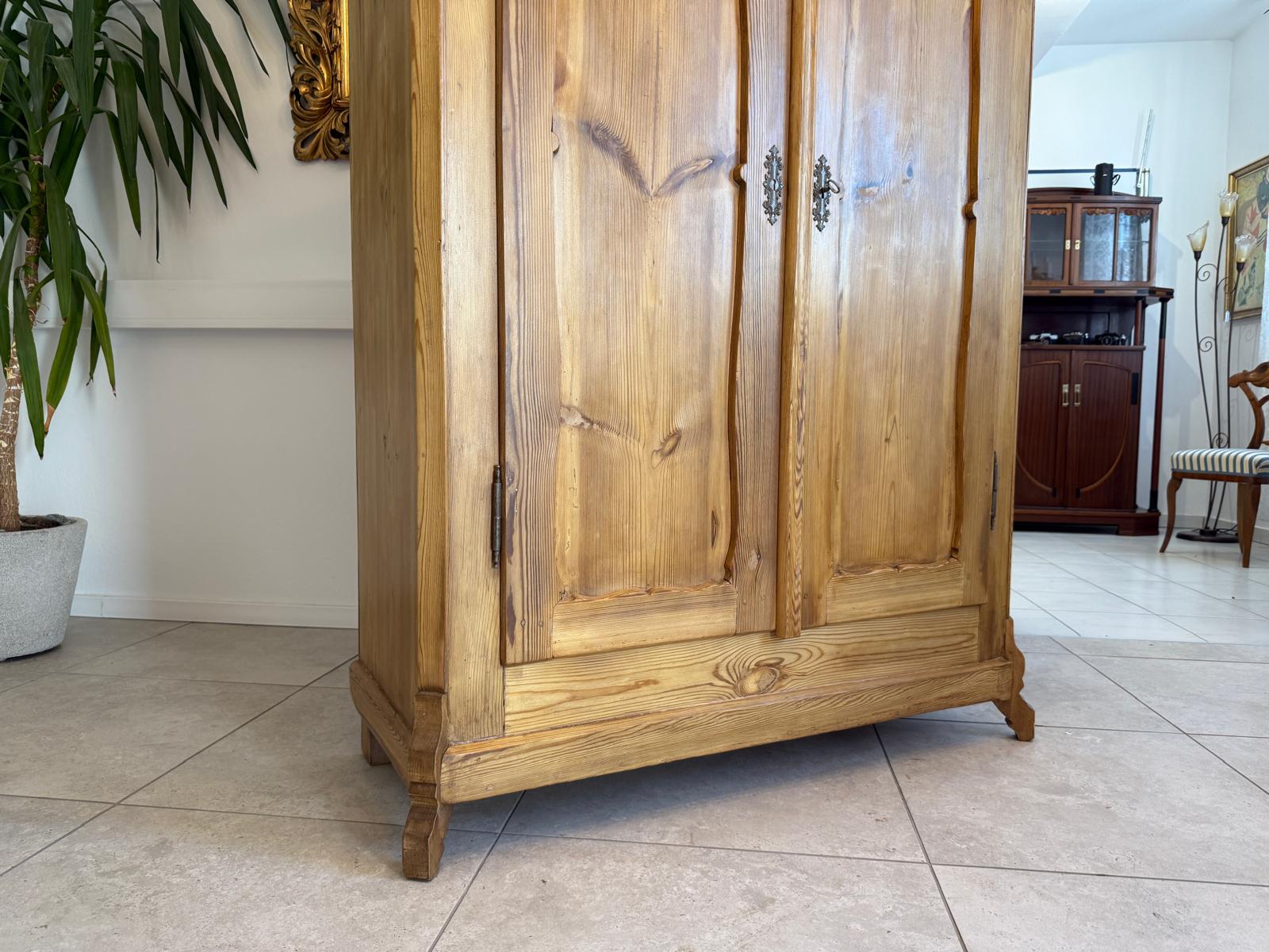 Bauernschrank Kleiderschrank Naturholz Landhausschrank Antik Weichholz G1791