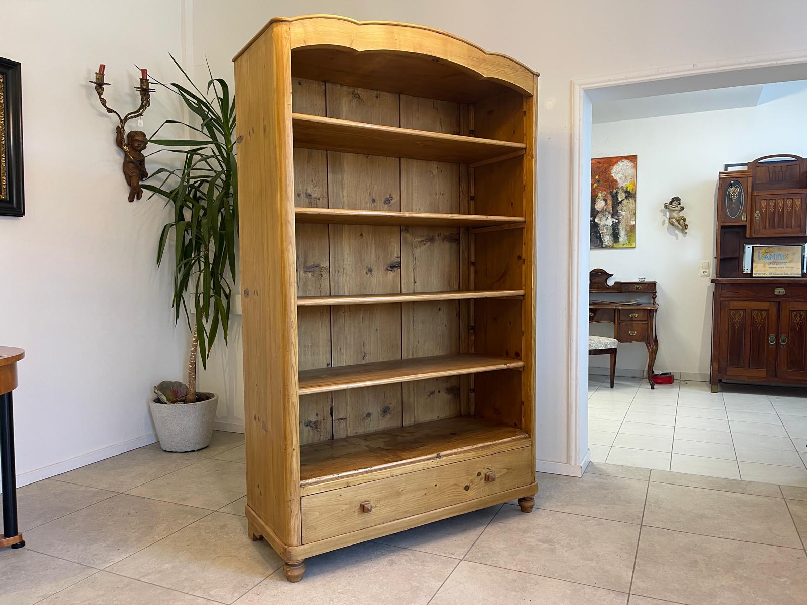 Antikes Bäuerliche Stellage Regal Bauernmöbel Bücherkasten Fichtenholz G1366