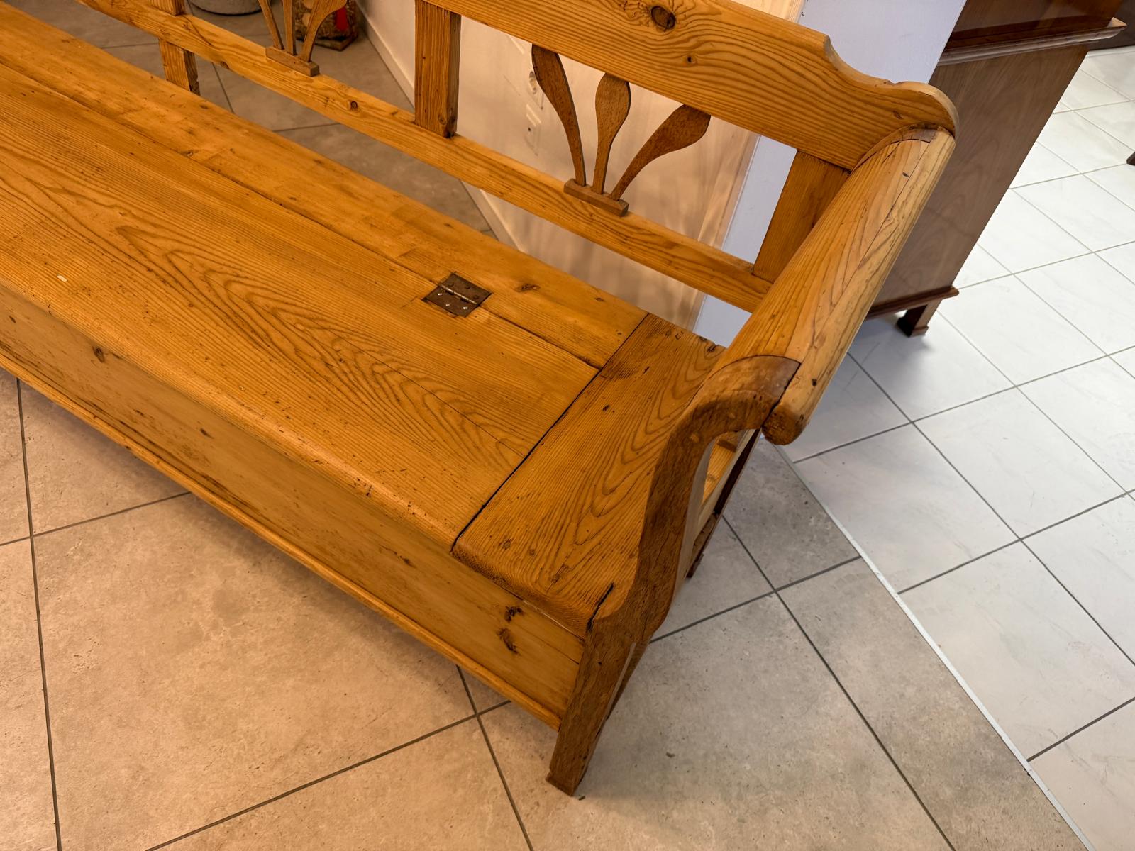 Sale Provinzielle Biedermeier Truhenbank Landhausbank Antik G2383