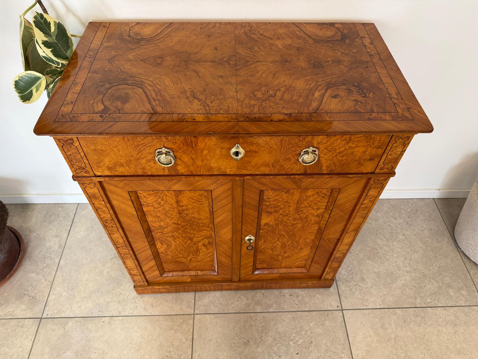 Restauriertes Biedermeier Trumeau Anrichte Antiquität D1193