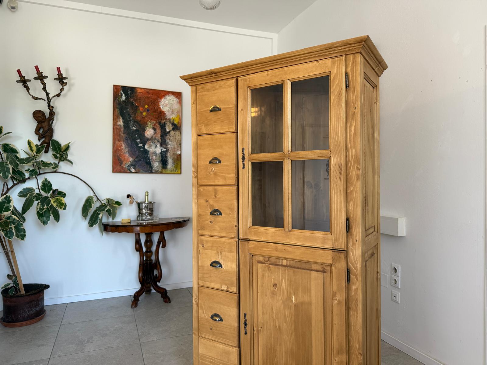 Anrichte Almerschrank Kommode Vitrinenschrank Bauernschrank G1777