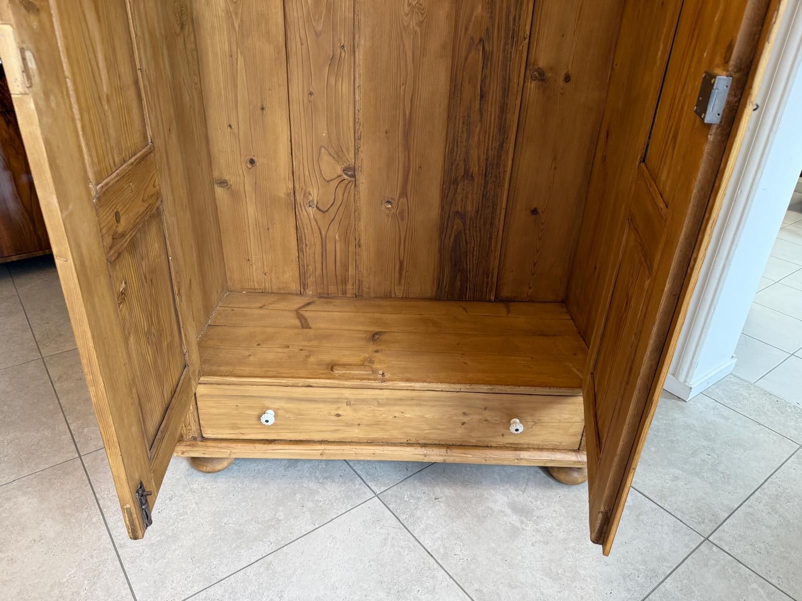 Originaler Gründerzeit Bauernschrank Naturholzschrank Antik G2068