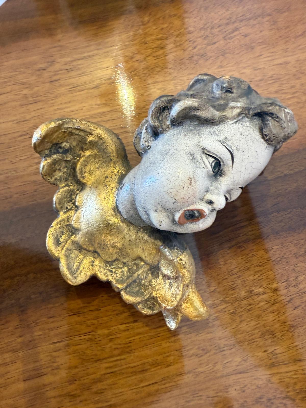 Hölzerner Engelkopf Engel Holzschnitzerei G2874 Kopie