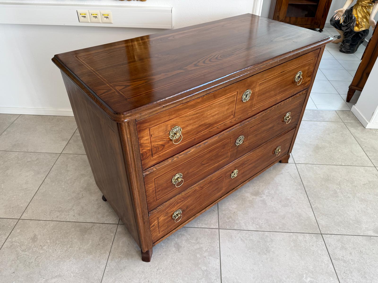 Restaurierte Biedermeier Kommode 3 Ladenkommode Nussholz Antiquität G2213