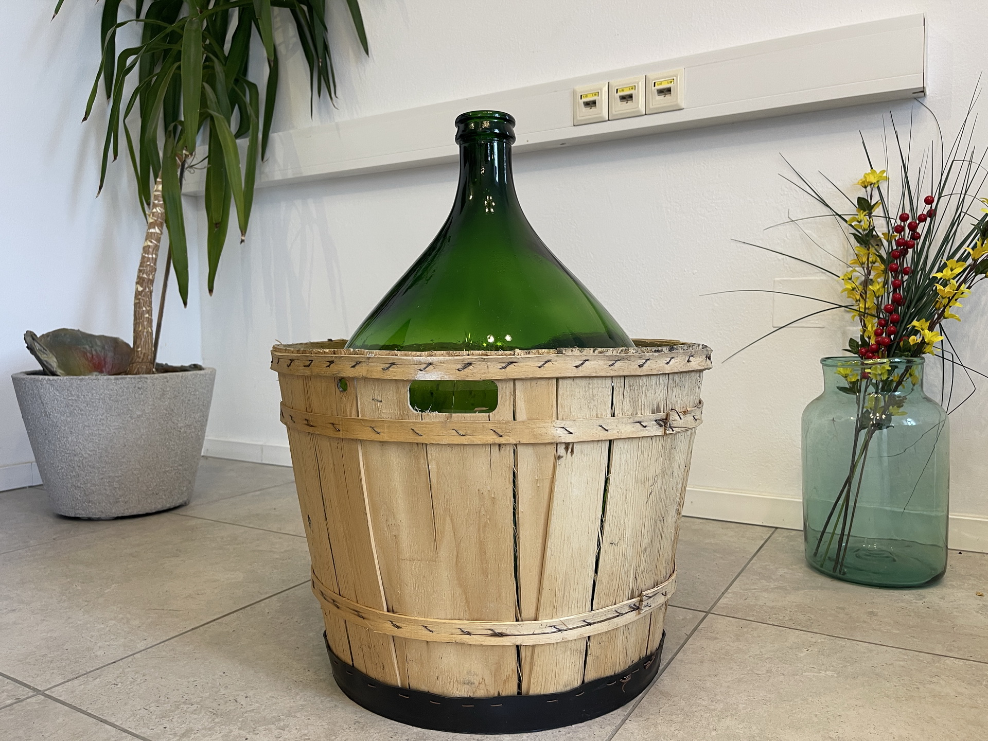 Alte Ballonflasche Weinballon, Gärballon, Ballonflasche A4731