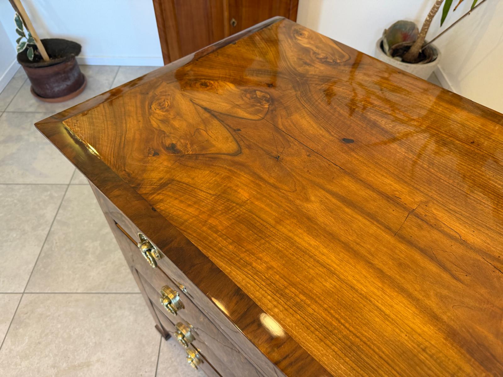 Restaurierte Biedermeier Kommode 4 Ladenkommode Nussholz Antiquität D1217