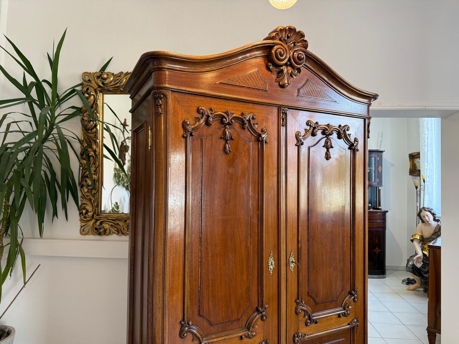 Antiker Originaler Pfeiferlbarock Kleiderschrank Dielenschrank Schrank  D1237