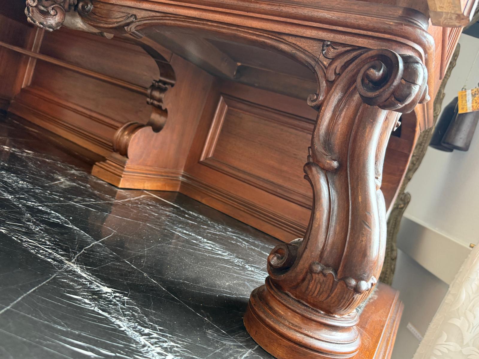 Figurales Pfeiferlbarock Aufsatzbuffet Altarschrank Aufsatzschrank / Buffet – D2658