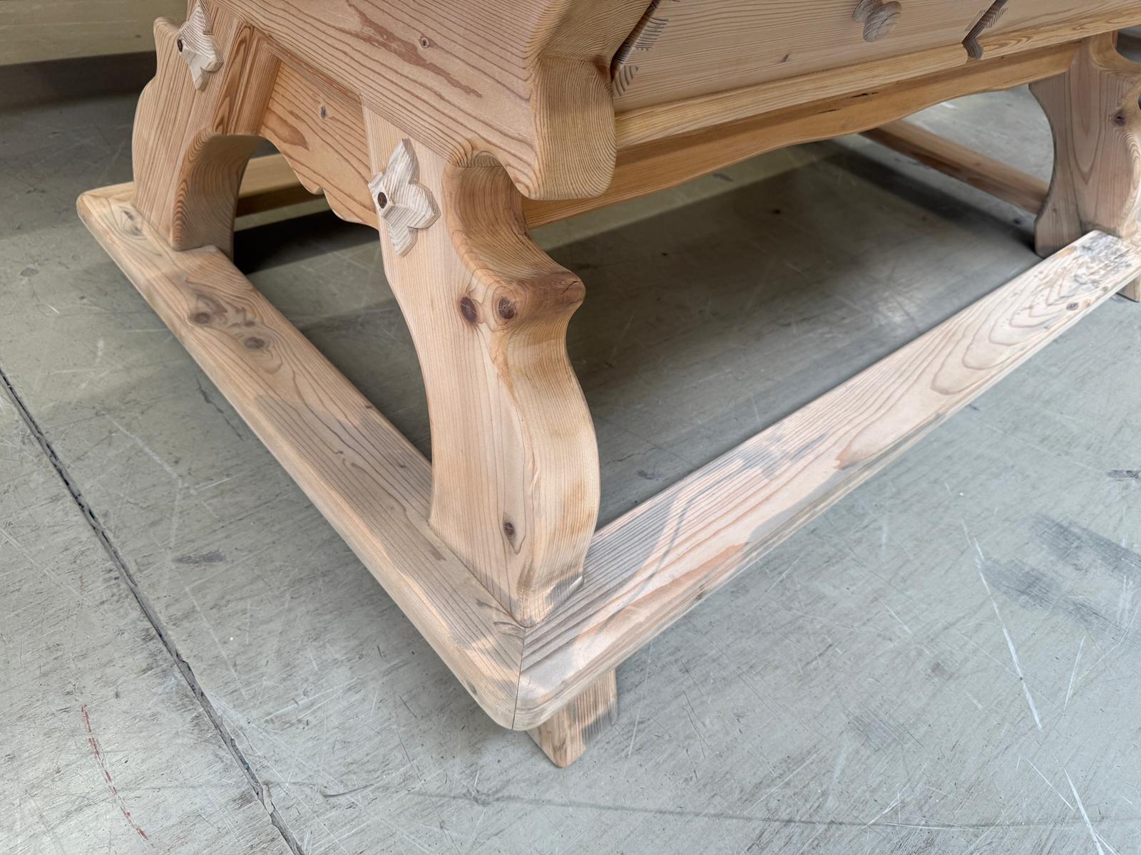 Uriger Jogltisch Bauerntisch Naturholz Fichte Hüttentisch G2278