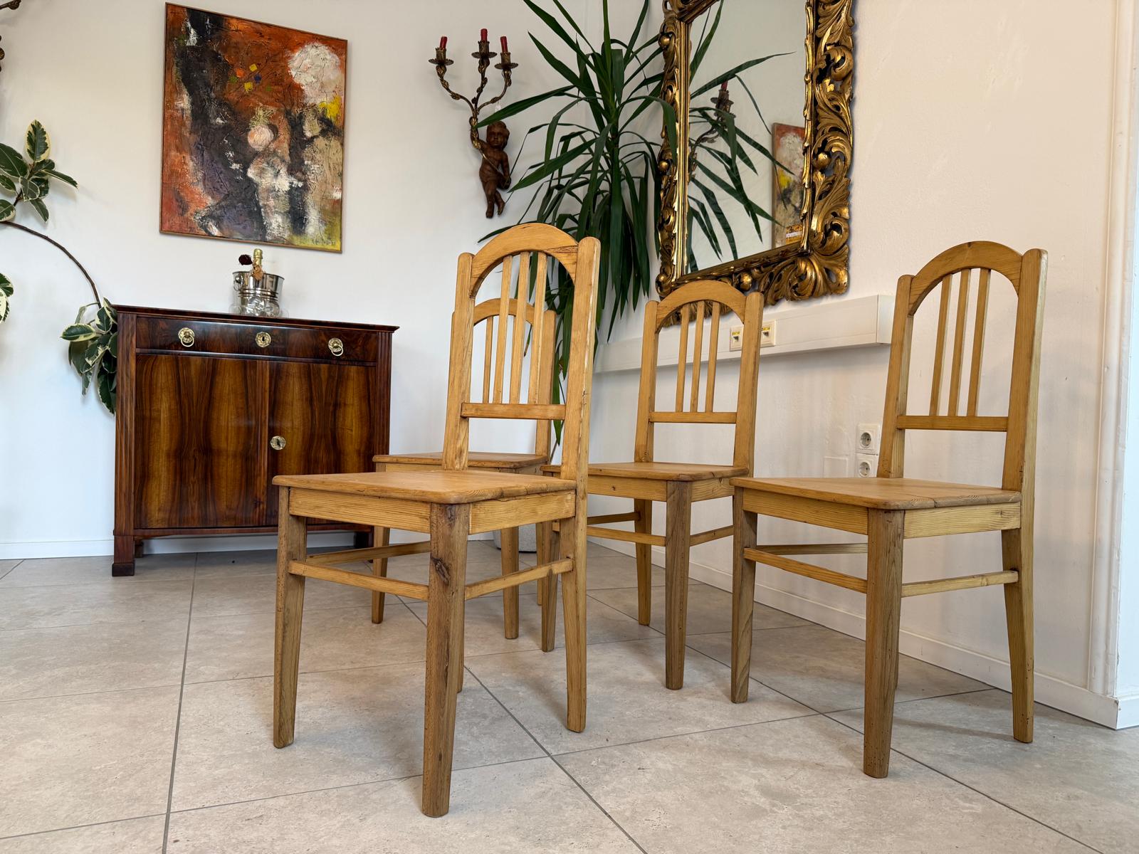 4 Originale Jugendstil ichtenholz Bauernsessel Sessel Fichtenholz G2121