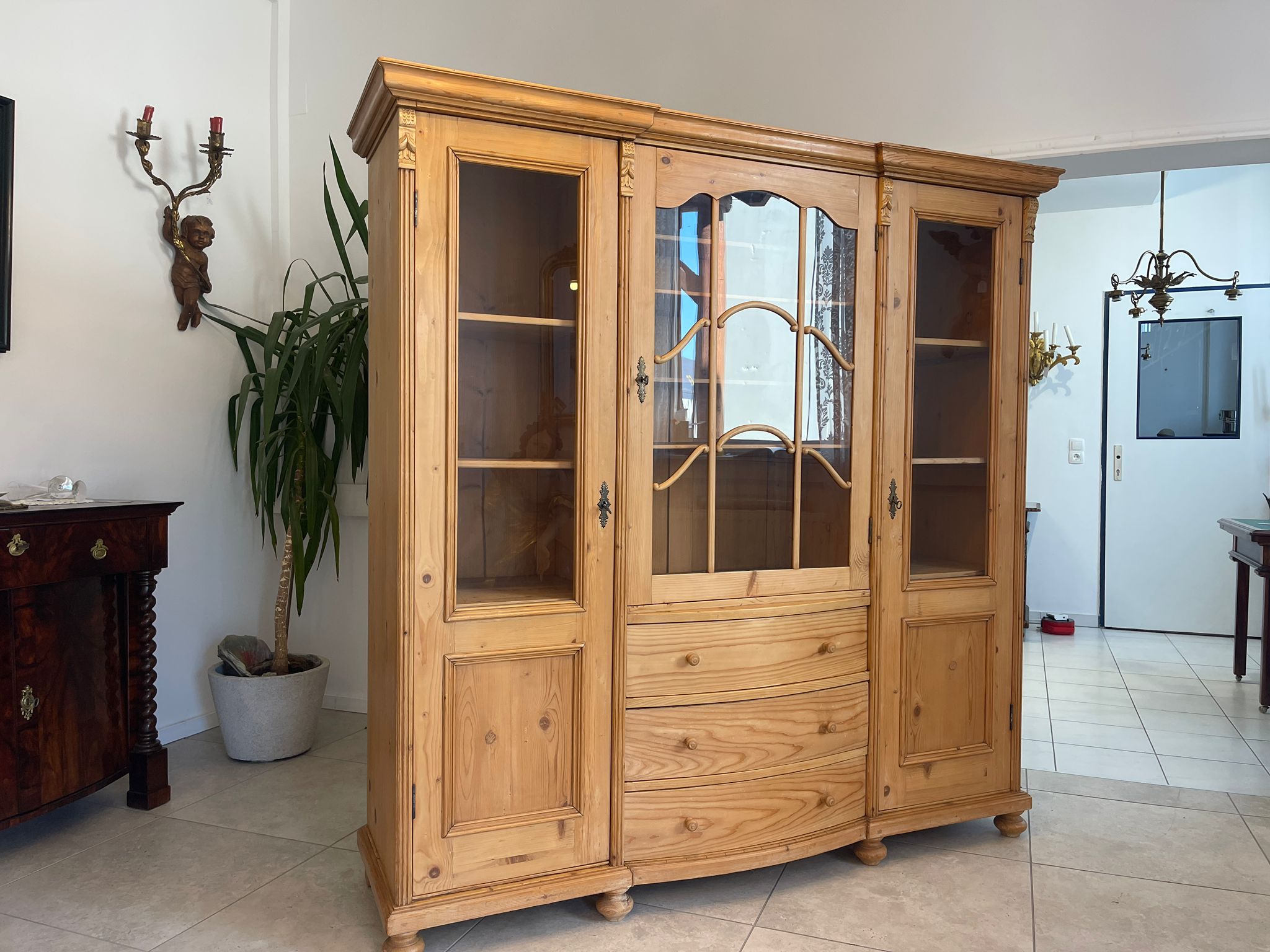 3af6fe55-5663-4b7d-8ab1-0e1d46bd9177 Originale Gründerzeit Vitrine Bücherschrank A4981