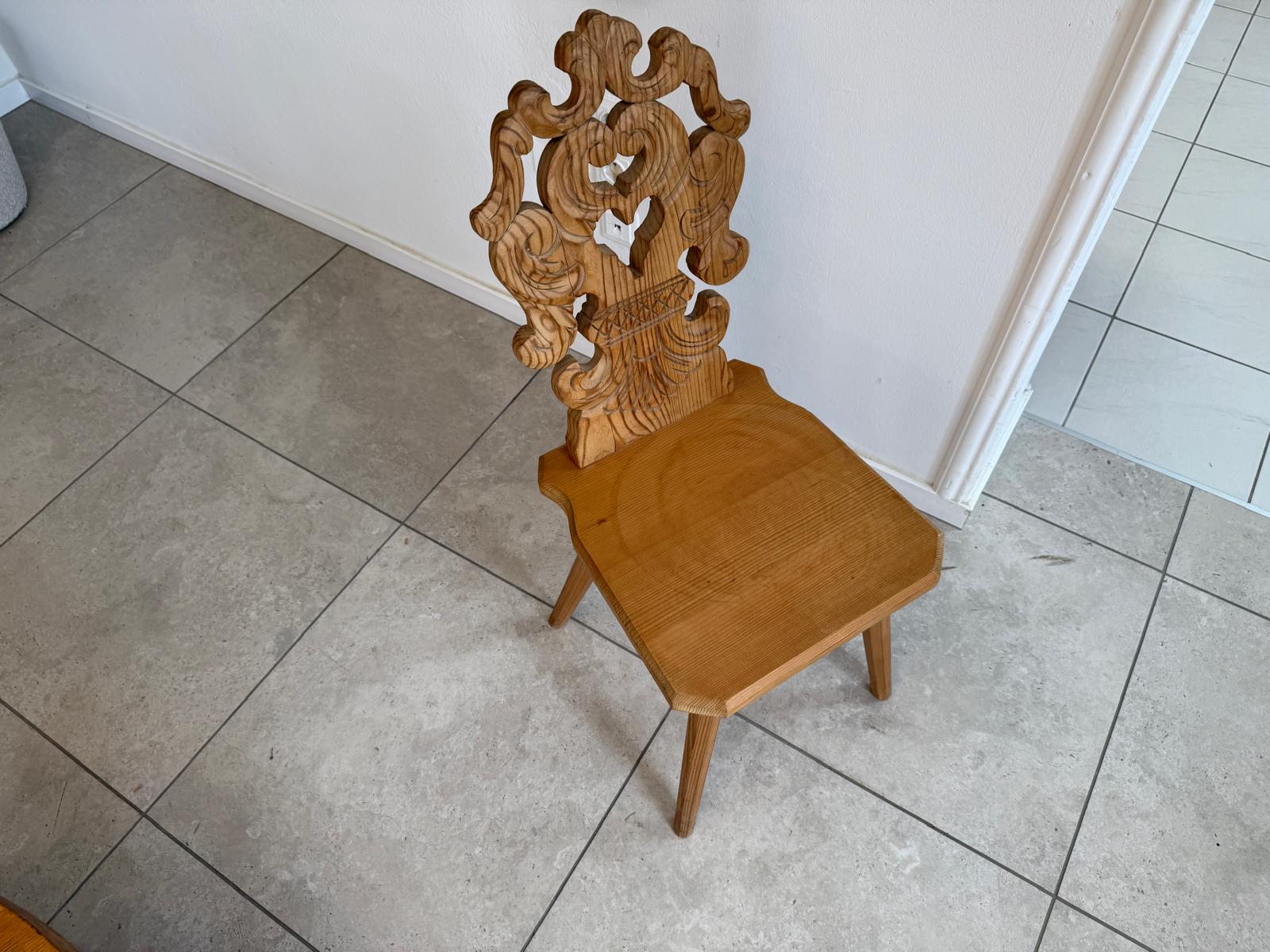 Uriger Bauernsessel Sessel Brettstuhl Beschnitzt G1890