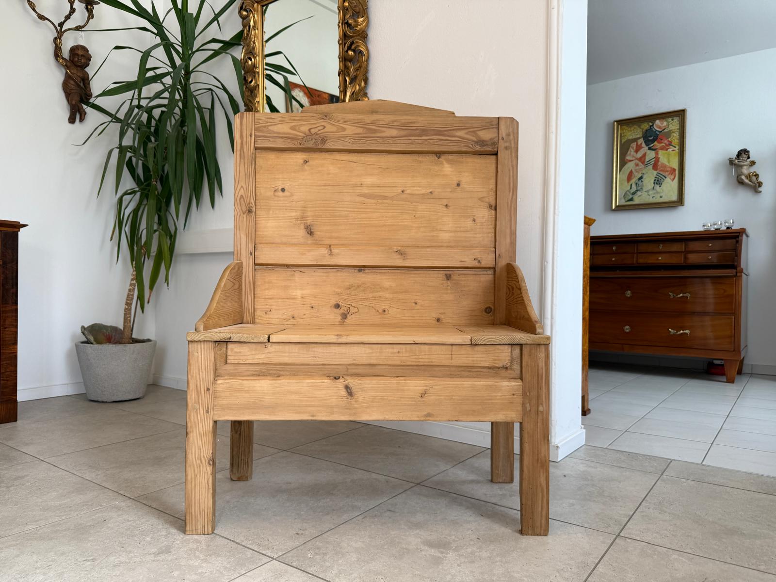 Provinzielle Bäuerliche  Truhenbank Landhausbank Bankerl G1863