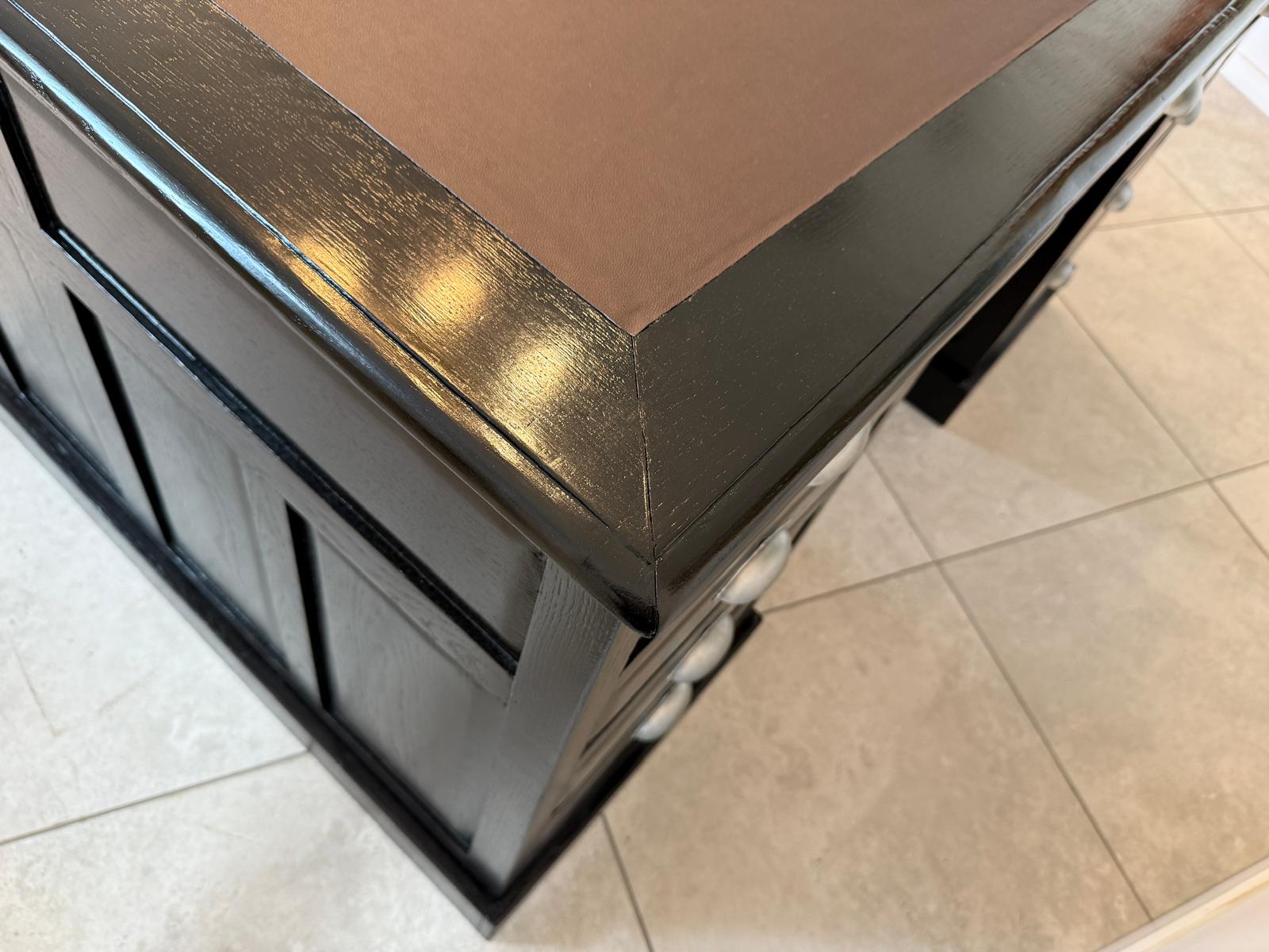 Sale Jugendstil Schreibtisch Schwarz Partnerdesk Partnerschreibtisch G2171