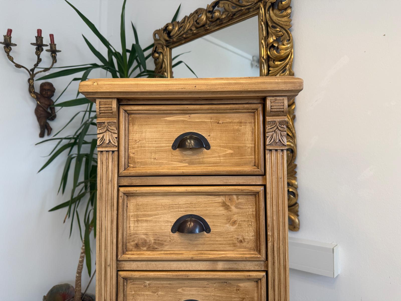 Bäuerliche Ladenkommode Apothekenschrank 7 Ladenkommode D1022