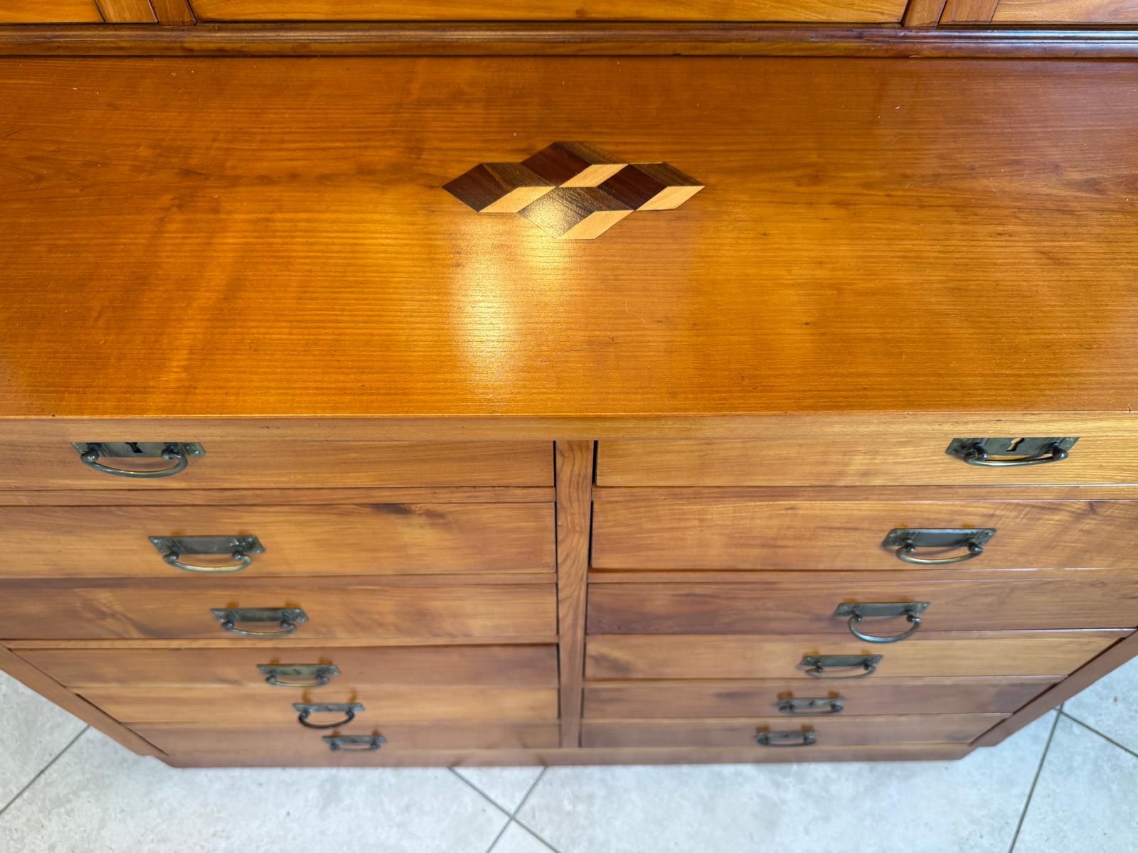 SALE Originale Jugendstil Bücherschrank Kasten Vitrine D1177