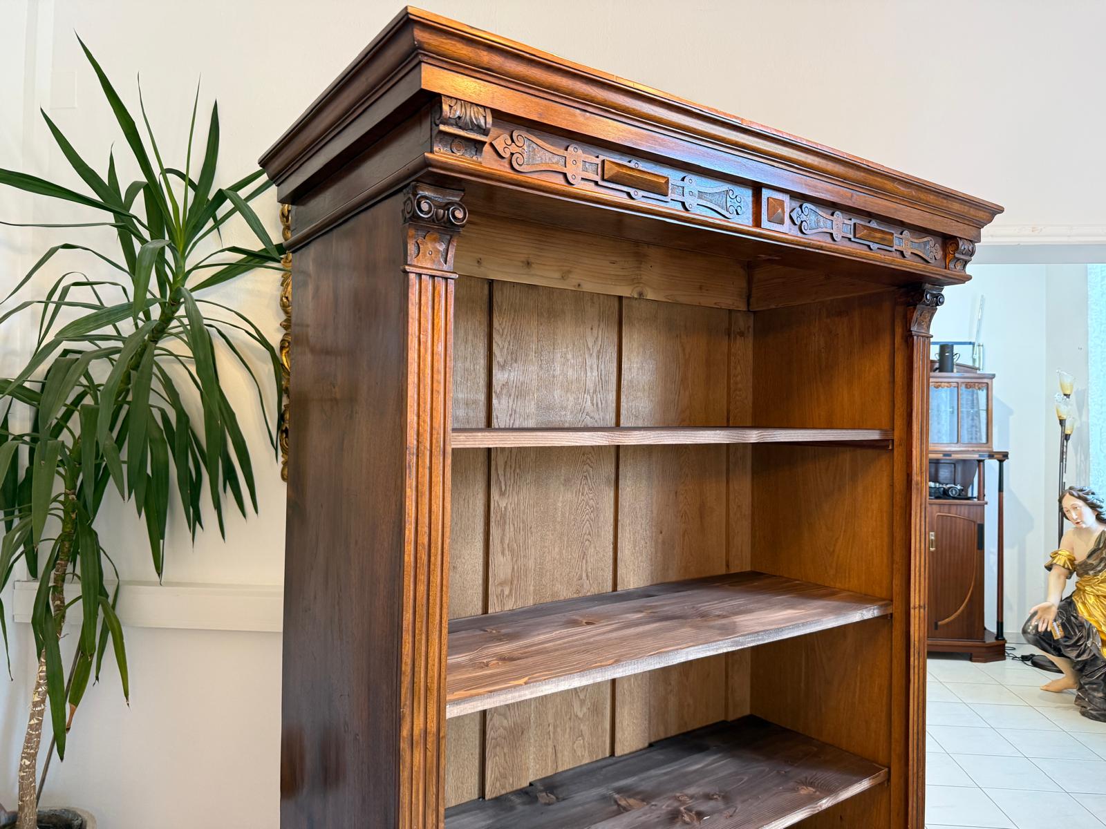 Original Gründerzeit Stellage Regal Bücherwand G2029