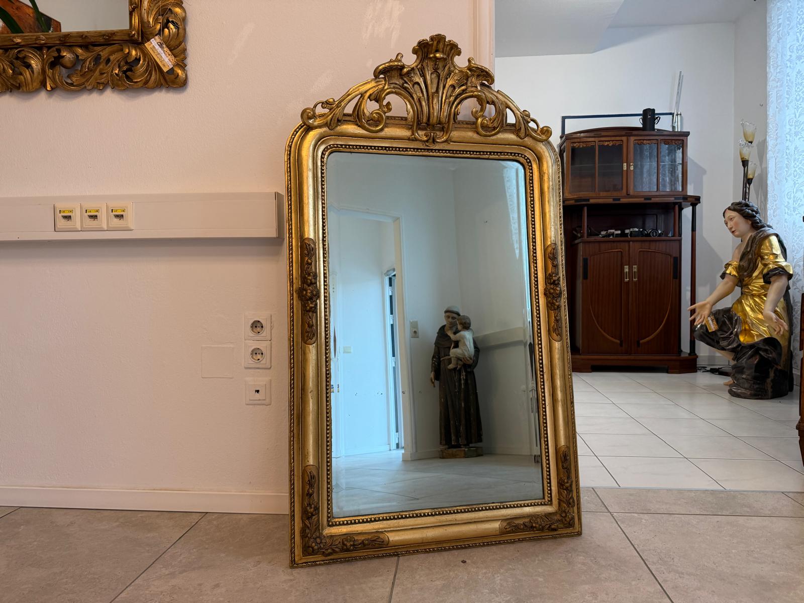 Sale Florentiner Spiegel Barockspiegel Akanthusblattschnitzkunst Altvergoldet G2017