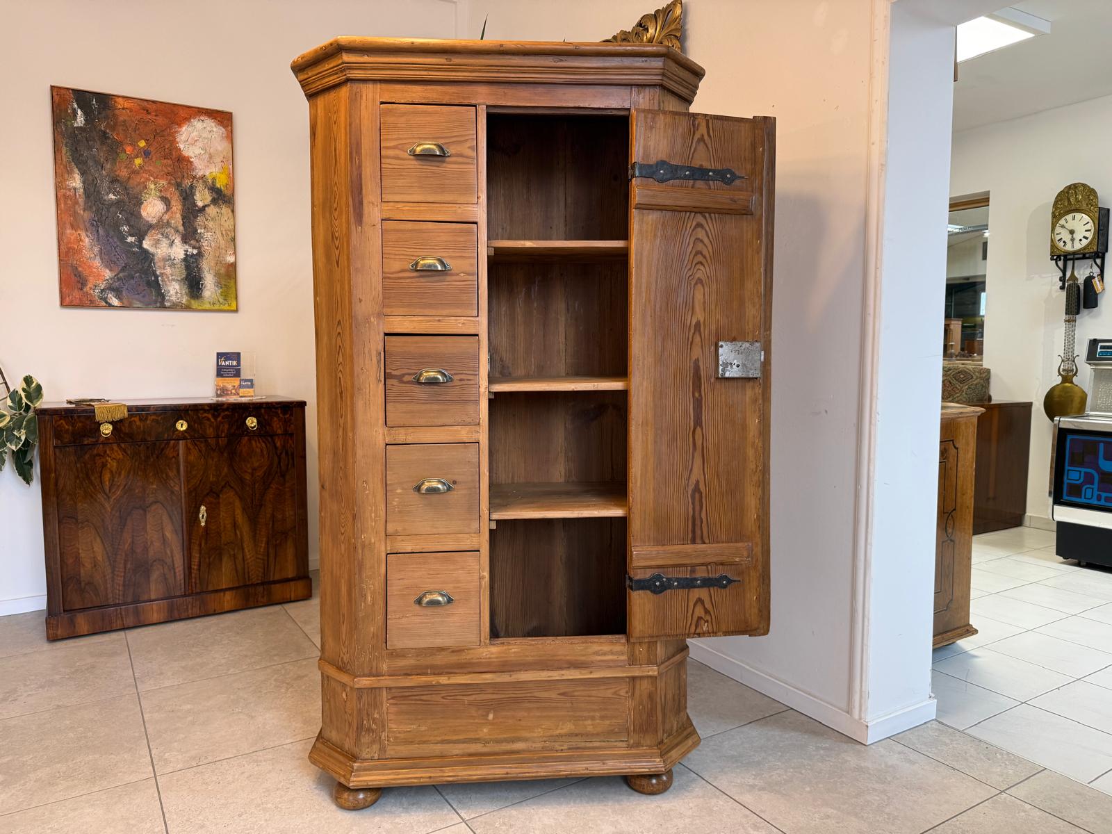 Barocker Brotschrank Almerschrank Vorratsschrank Bauernkasten Antik D1112