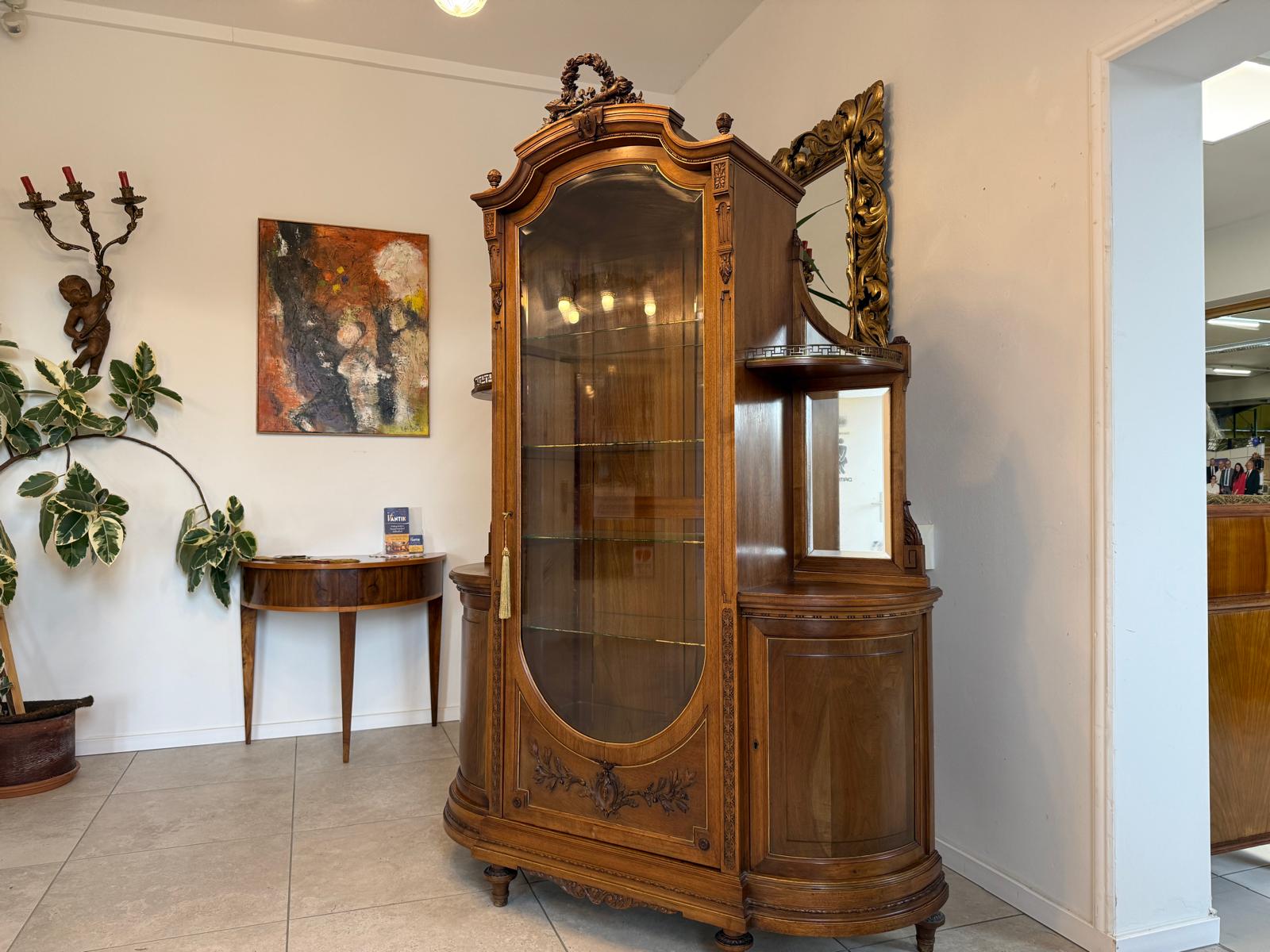 SALE Gründerzeit Vitrine Bücherschrank Sammlervitrine Antiquität G2254