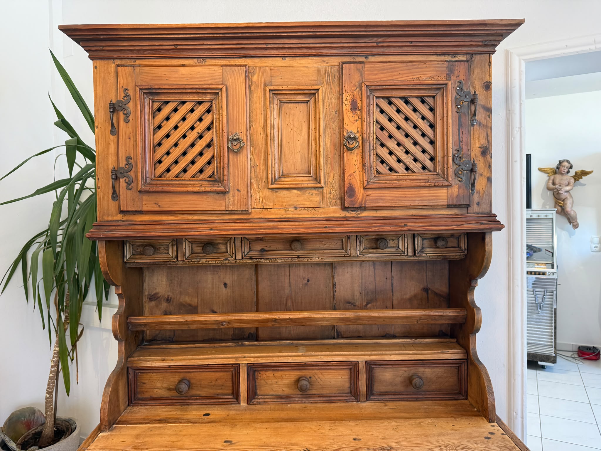 Biedermeier Bauernkredenz Küchenschrank Küchenkredenz Original D2618