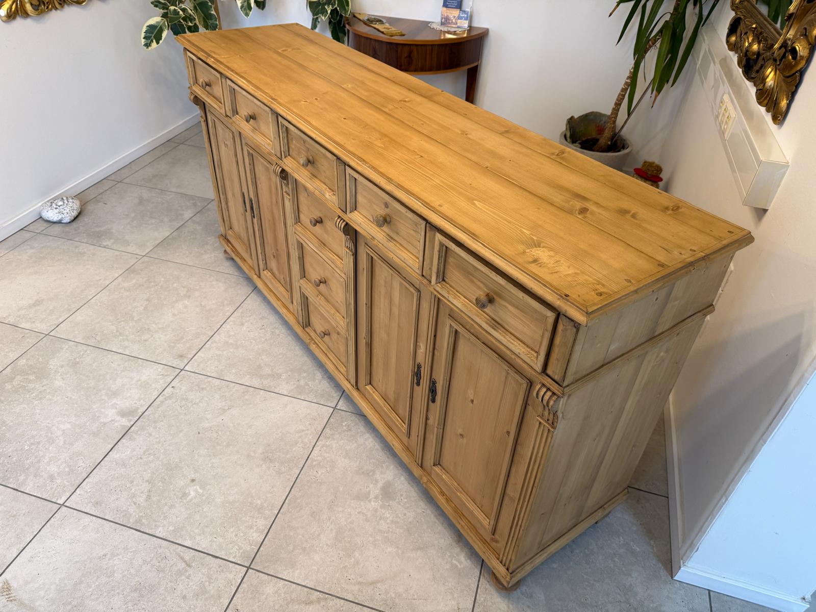 Massiver Apothekenschrank 8 Ladenkommode Ladenschrank Weichholz G2362