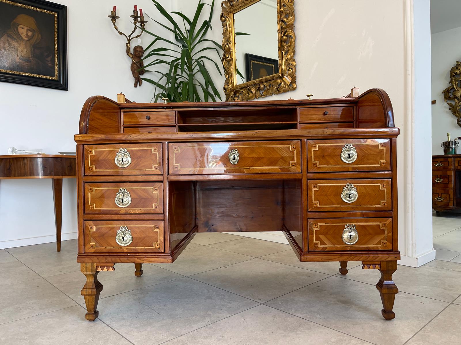 Sale restaurierter Josefinischer Rolladen Sekretär / Schreibtisch Klassizismus Antiquität G1130