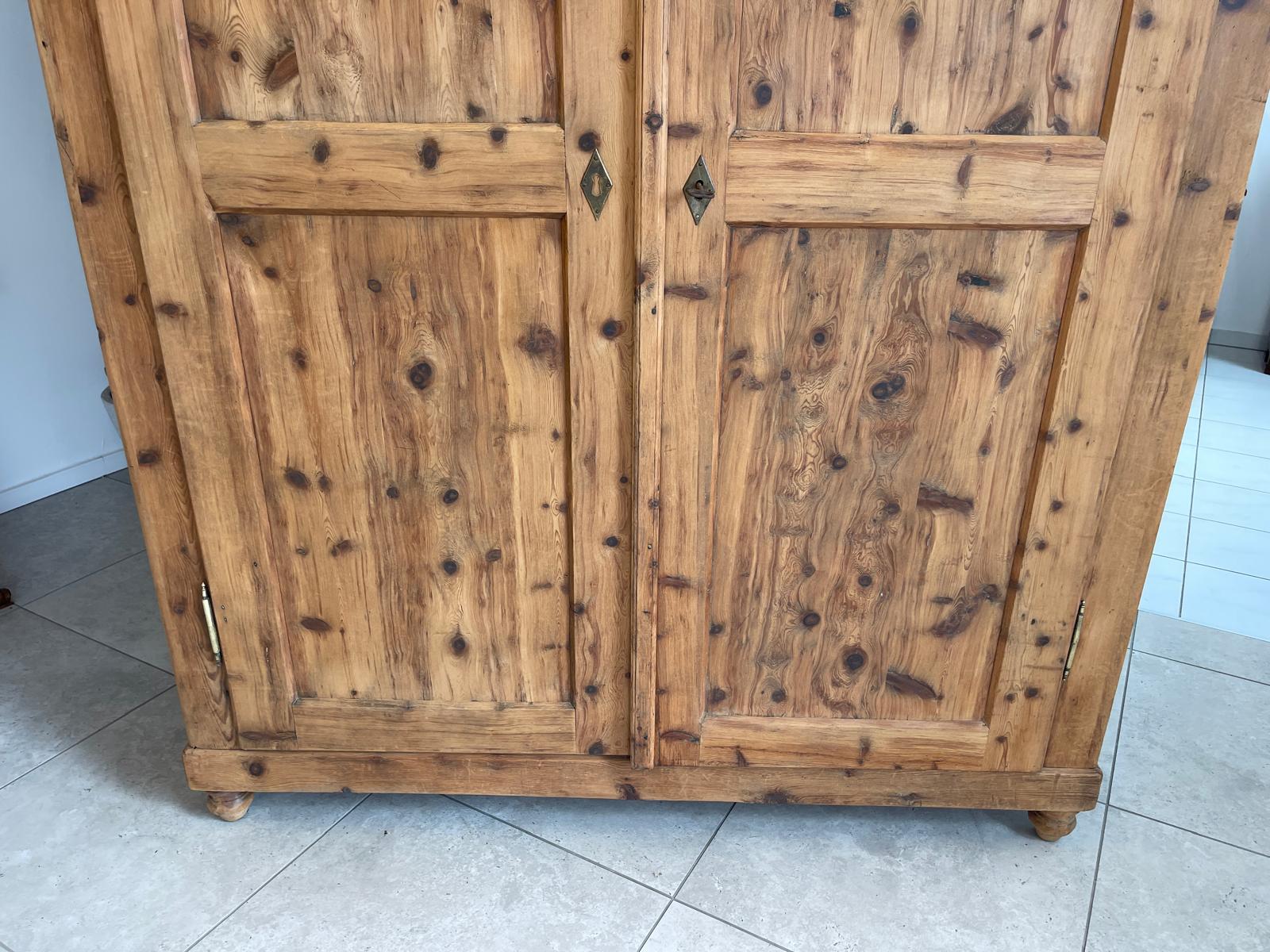Antiker Biedermeier Zirbenholz Schrank Kasten Bauernschrank G1699