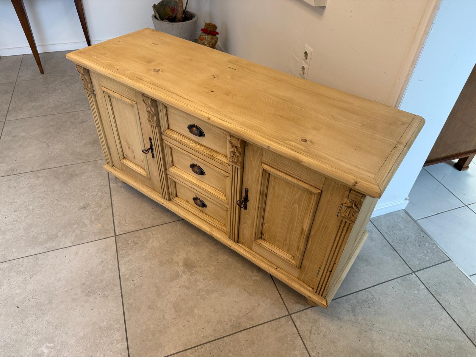 Apothekenschrank 3 Ladenkommode Ladenschrank Weichholz G2306