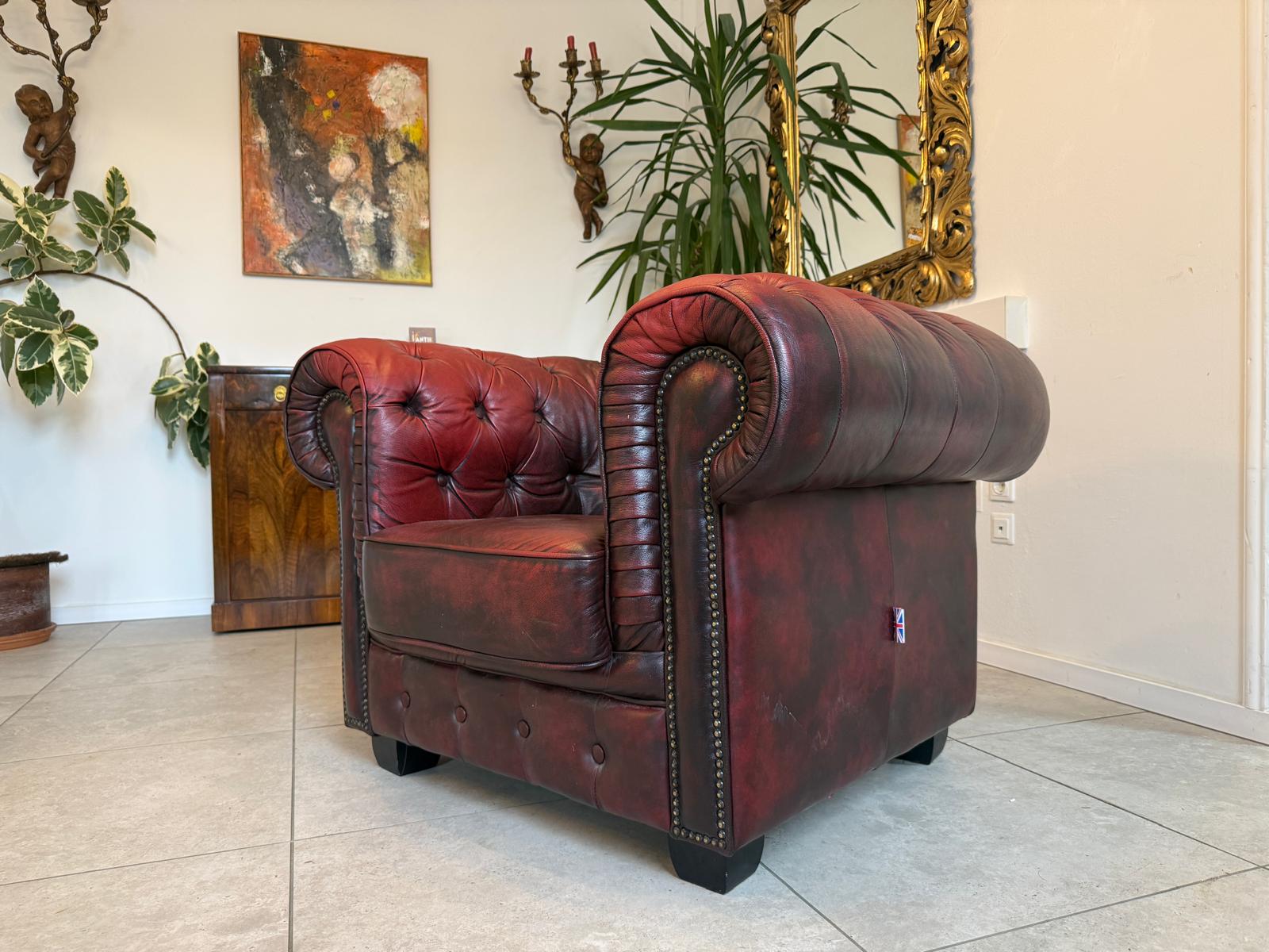 Chesterfield Fauteuill Ledersofa Clubfauteuil Clubmöbel Cultmöbel D1140
