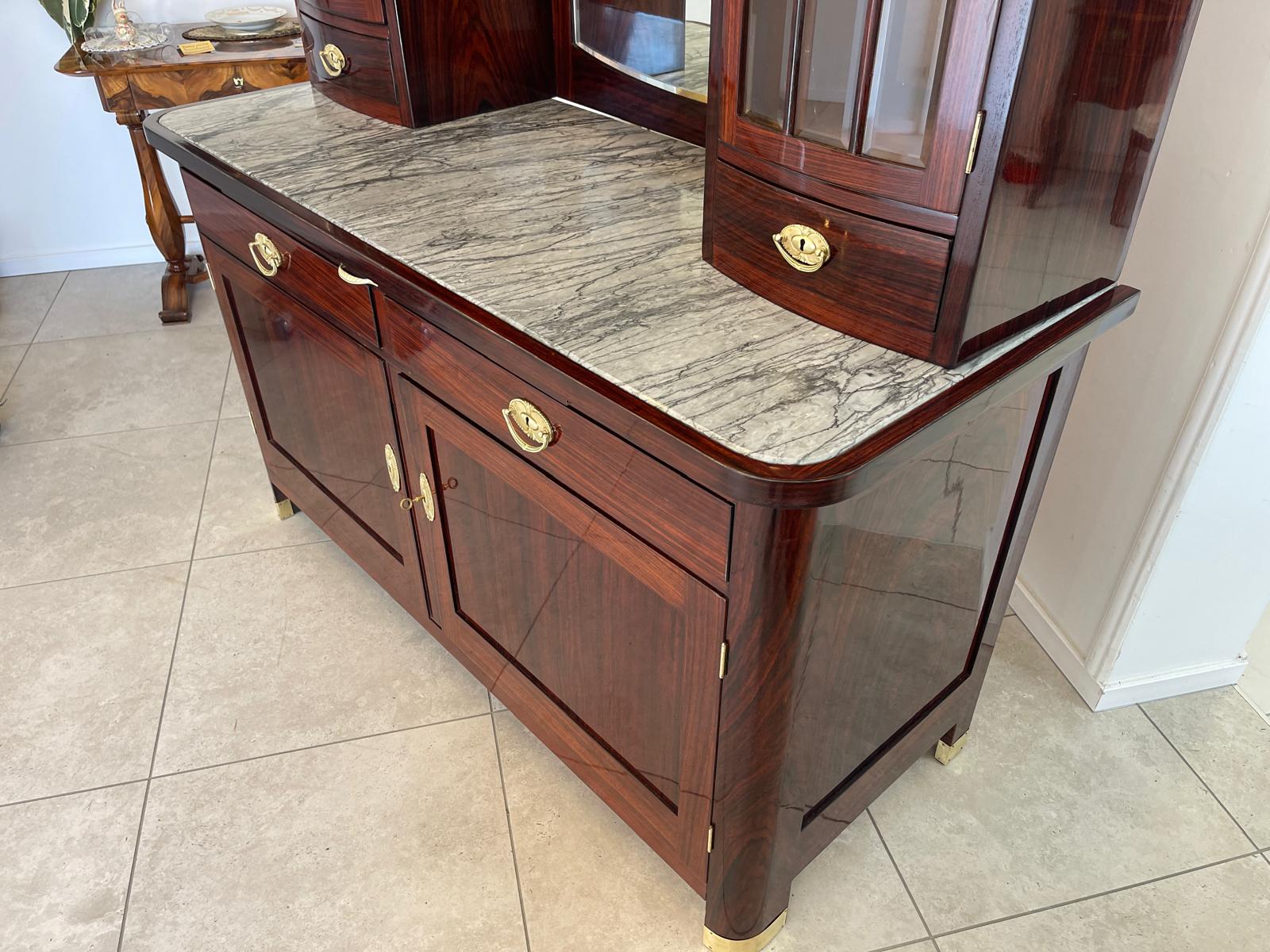 Sale Restauriertes Jugendstil Designerbuffet Aufsatzbuffet Originalstück G1377