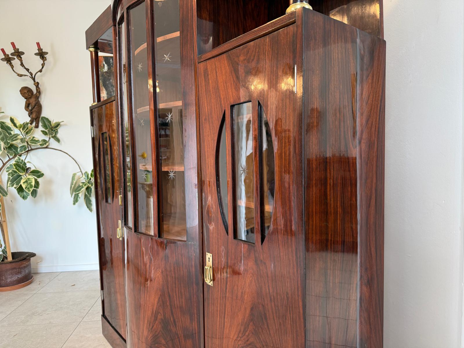 Sale Restaurierte Jugendstil Glasschrank Vitrine Bücherschrank Antiquität G1819