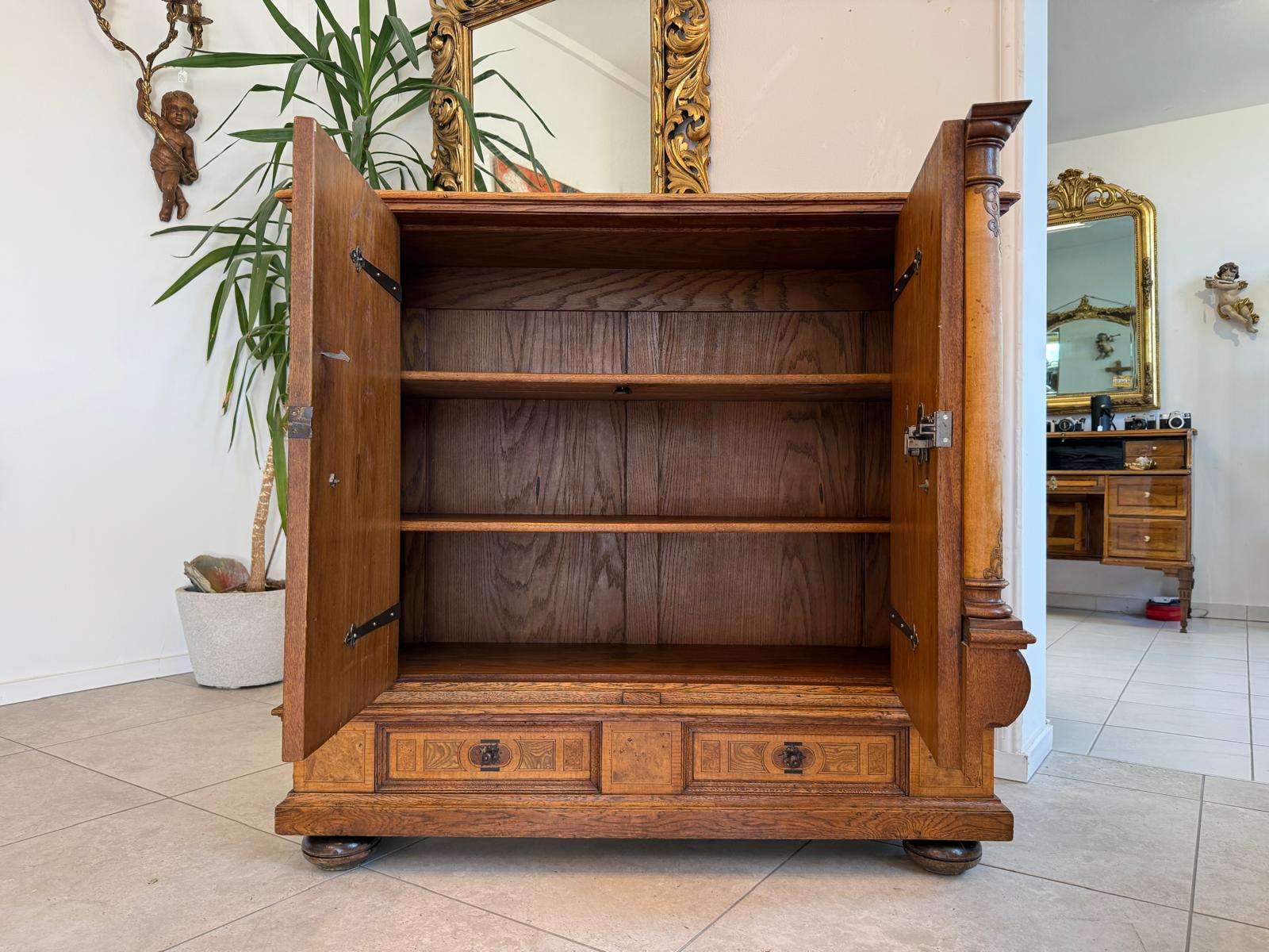 Spätrenaissance Anrichte Eichenholz Original Rarität Antiquität G2189