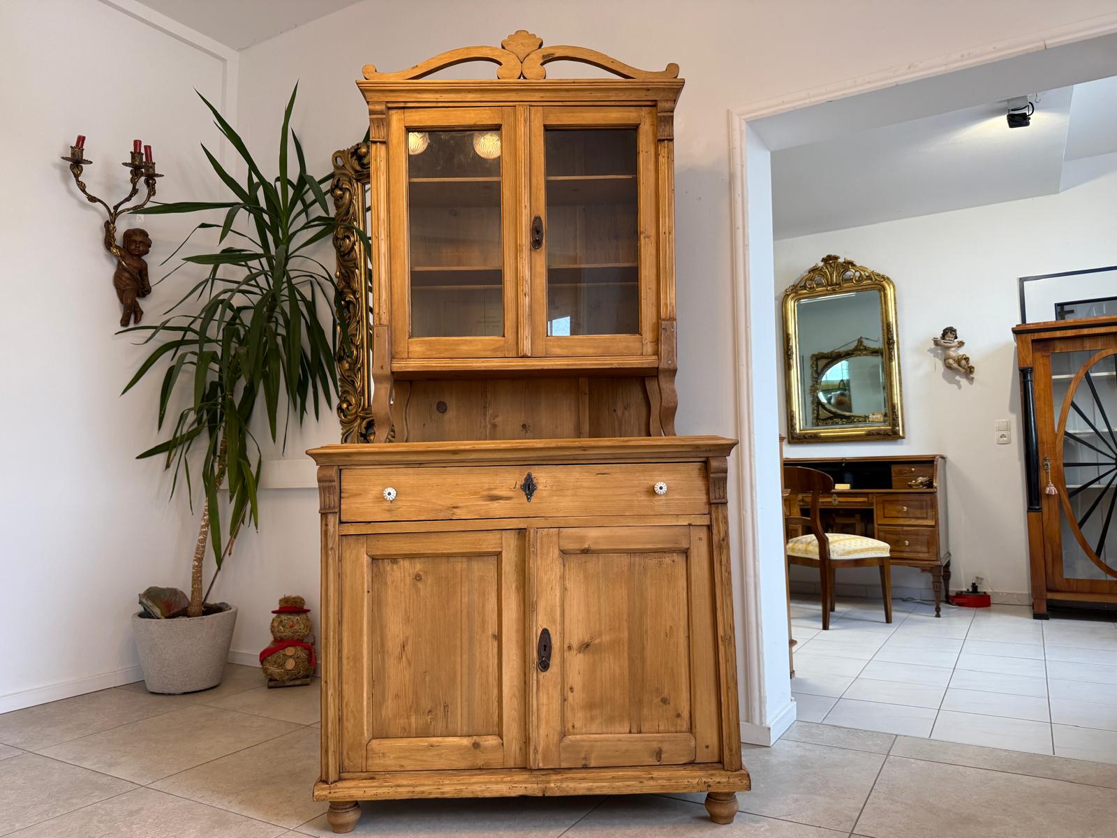 Gründerzeit Naturholschrank Küchenbuffet Küchenschrank Küchenkredenz G2337