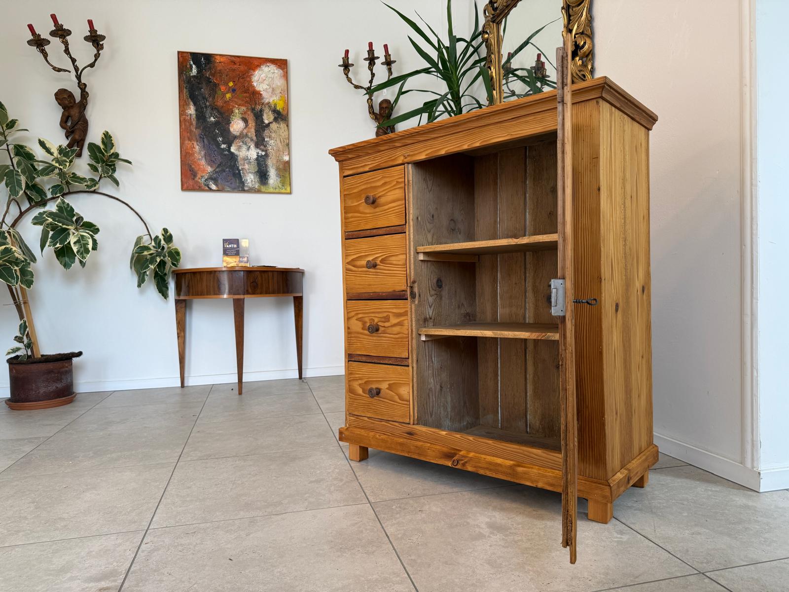 Brotschrank Almerschrank Speiskasten Bauernkasten Naturholzschrank Antik G2170