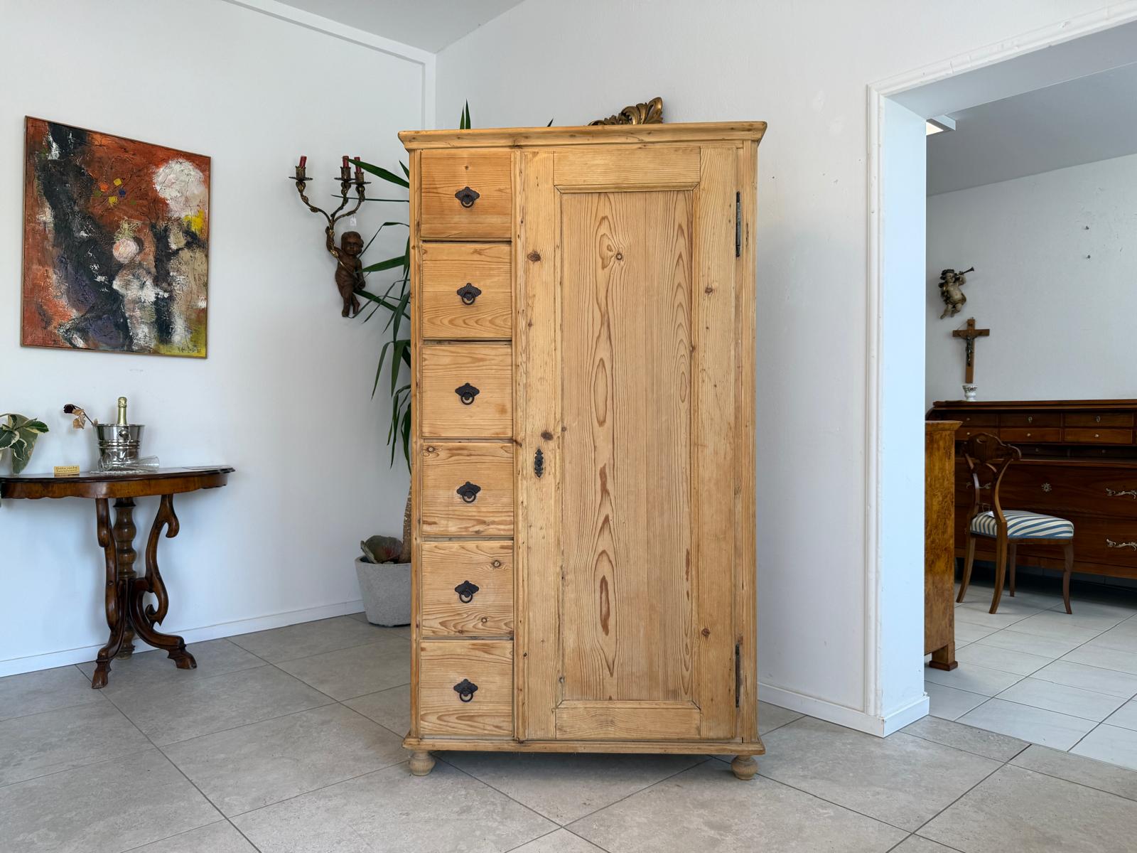 Uriger Biedermeier Brotschrank Almerschrank Speiskasten Bauernkasten G1775