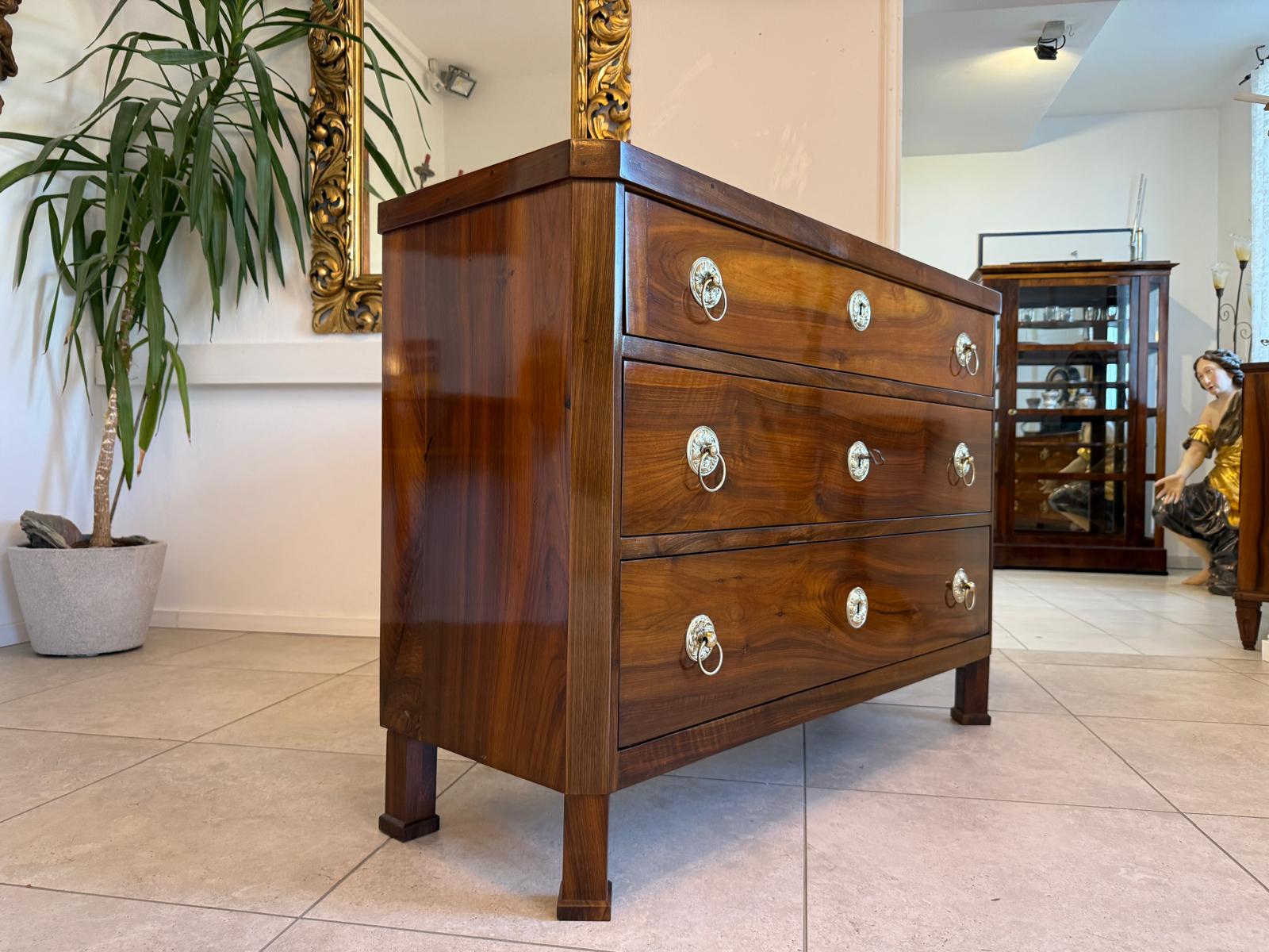 SALE Restaurierte Biedermeier Schreibkommode Nussholz Antiquität Antikmöbel G2158