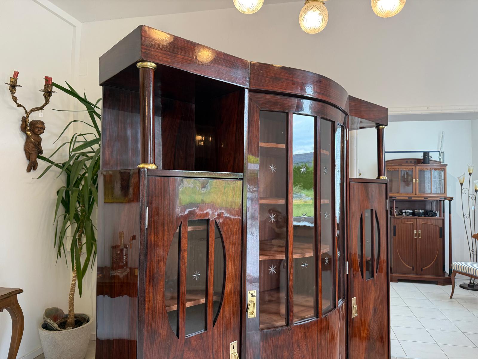 Sale Restaurierte Jugendstil Glasschrank Vitrine Bücherschrank Antiquität G1819