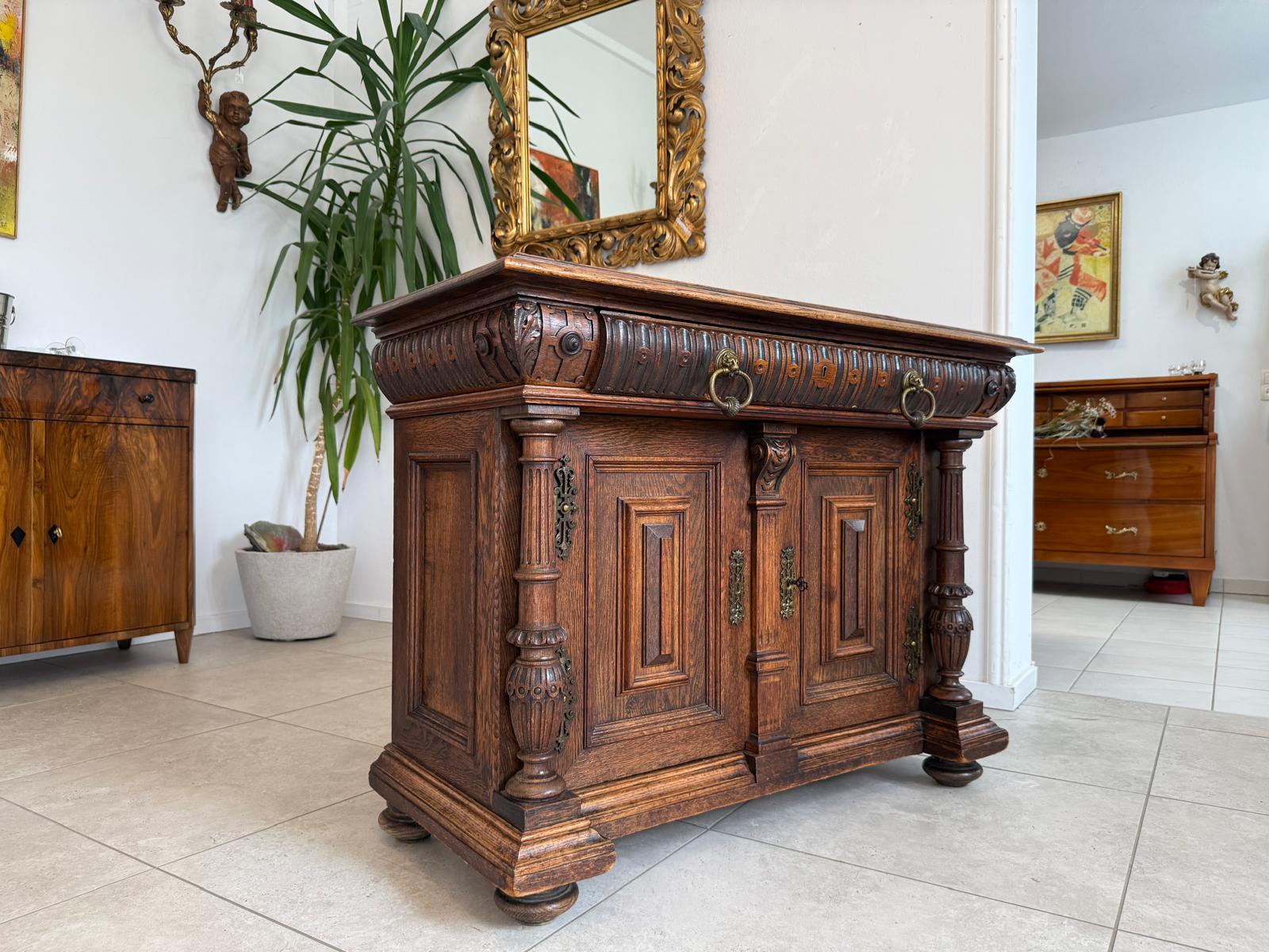 Säulenanrichte Gründerzeit Anrichte Schrank Antiquität G1886