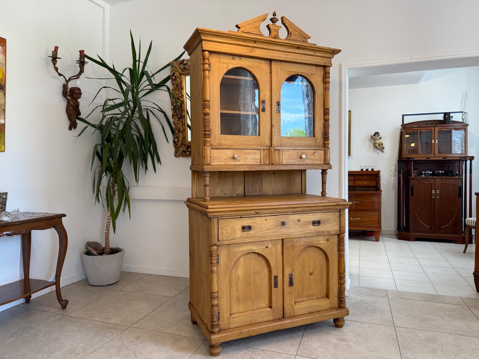 Gründerzeit Naturholschrank Küchenbuffet Küchenschrank Küchenkredenz G1835