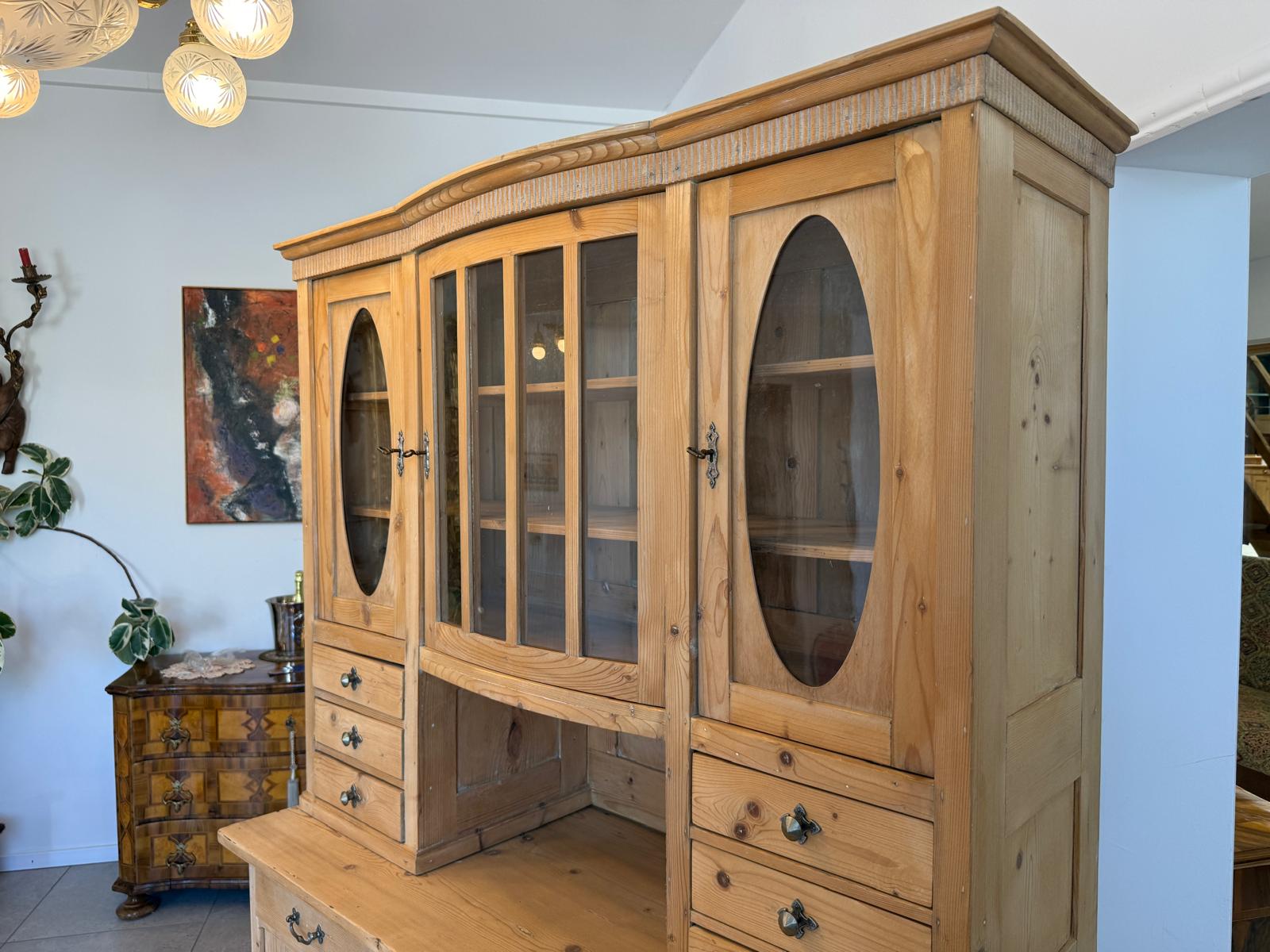Jugendstil Küchenkredenz Weichholz Unikat Bauernkredenz D2643