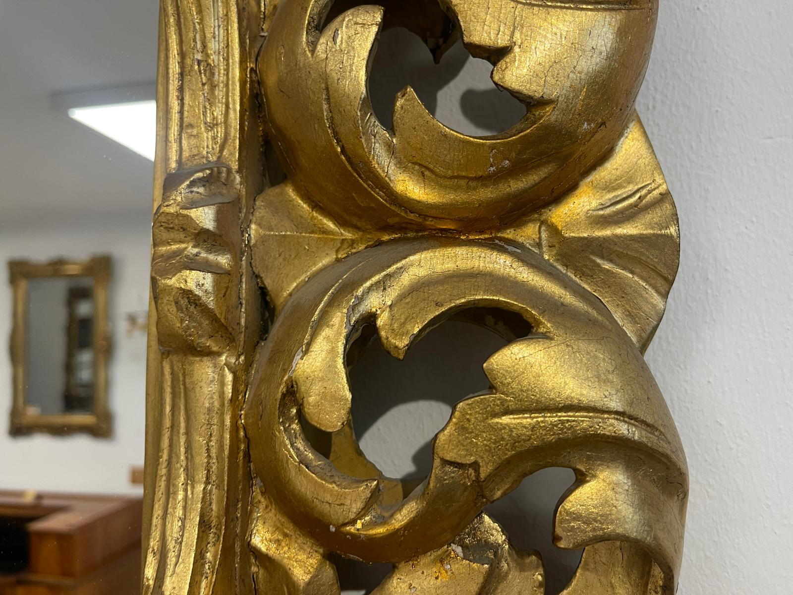 SALE Florentiner Spiegel Akanthusblattschnitzkunst Holzschnitzerei Golden G1526