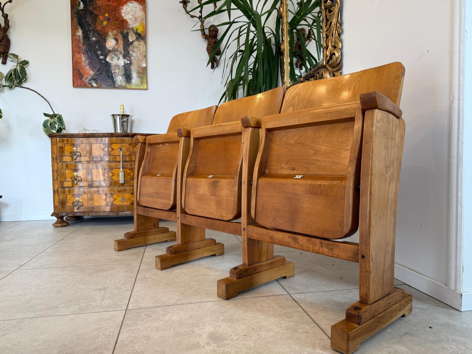 Originale Kinostuhlreihe Kinosessel 3er Set Klappstuhl D2628