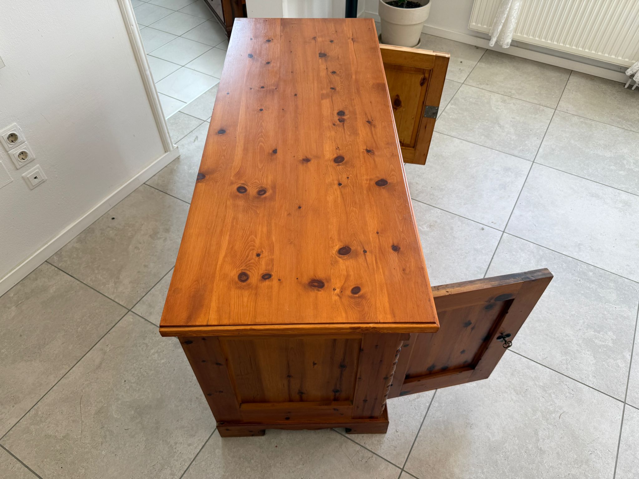 Alter Naturholz Schreibtisch Zirbenholz Sekretär G1924