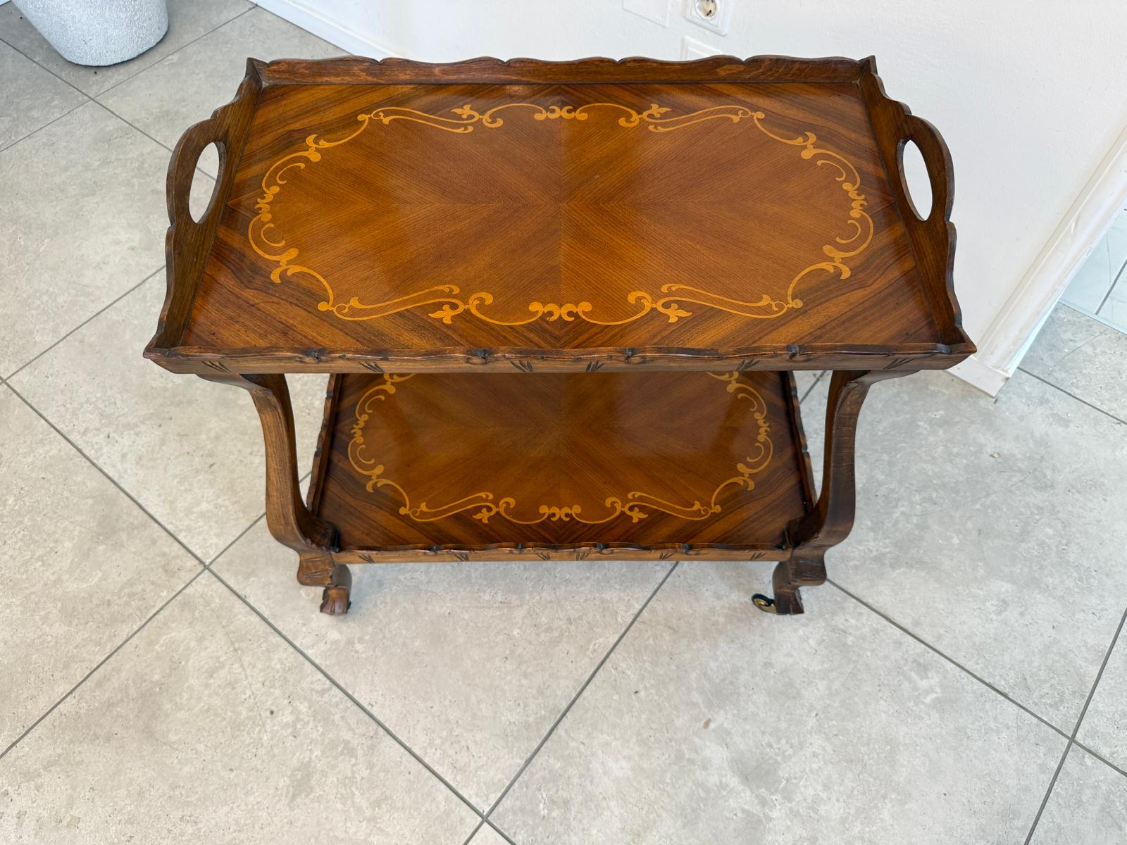 Serviertisch Frühstückstisch Servierwaggerl Barockstil D2811